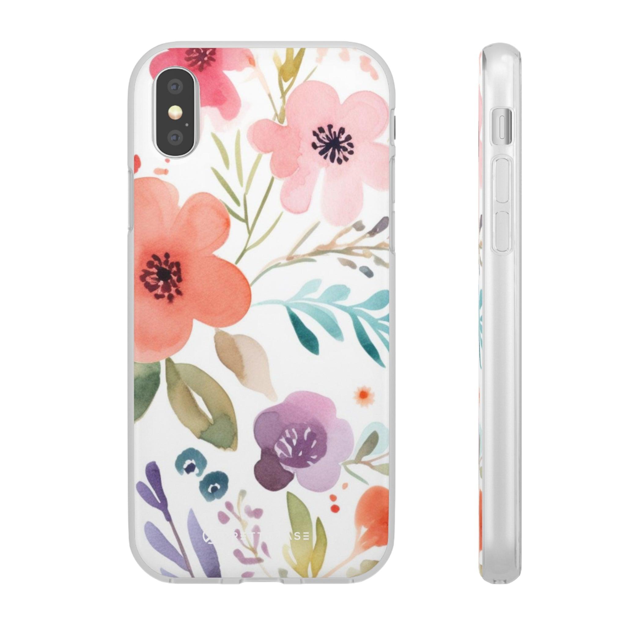 Pink Blue Flower Pattern Slim - PrettyKase