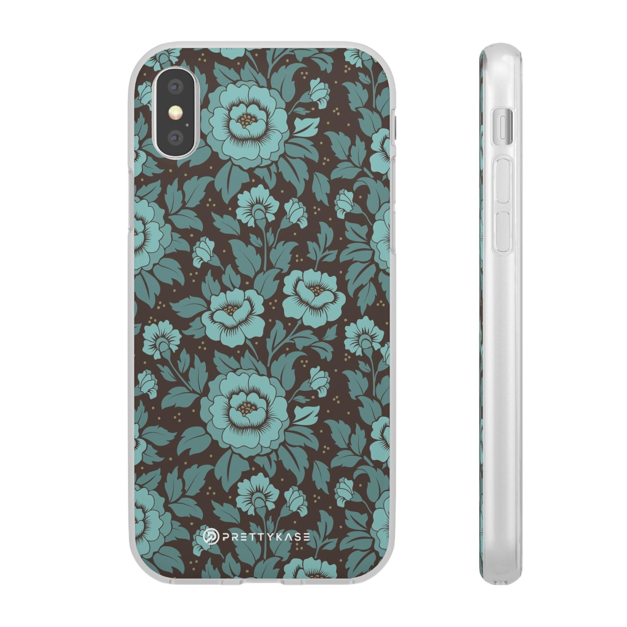 Turquoise floral Slim - PrettyKase