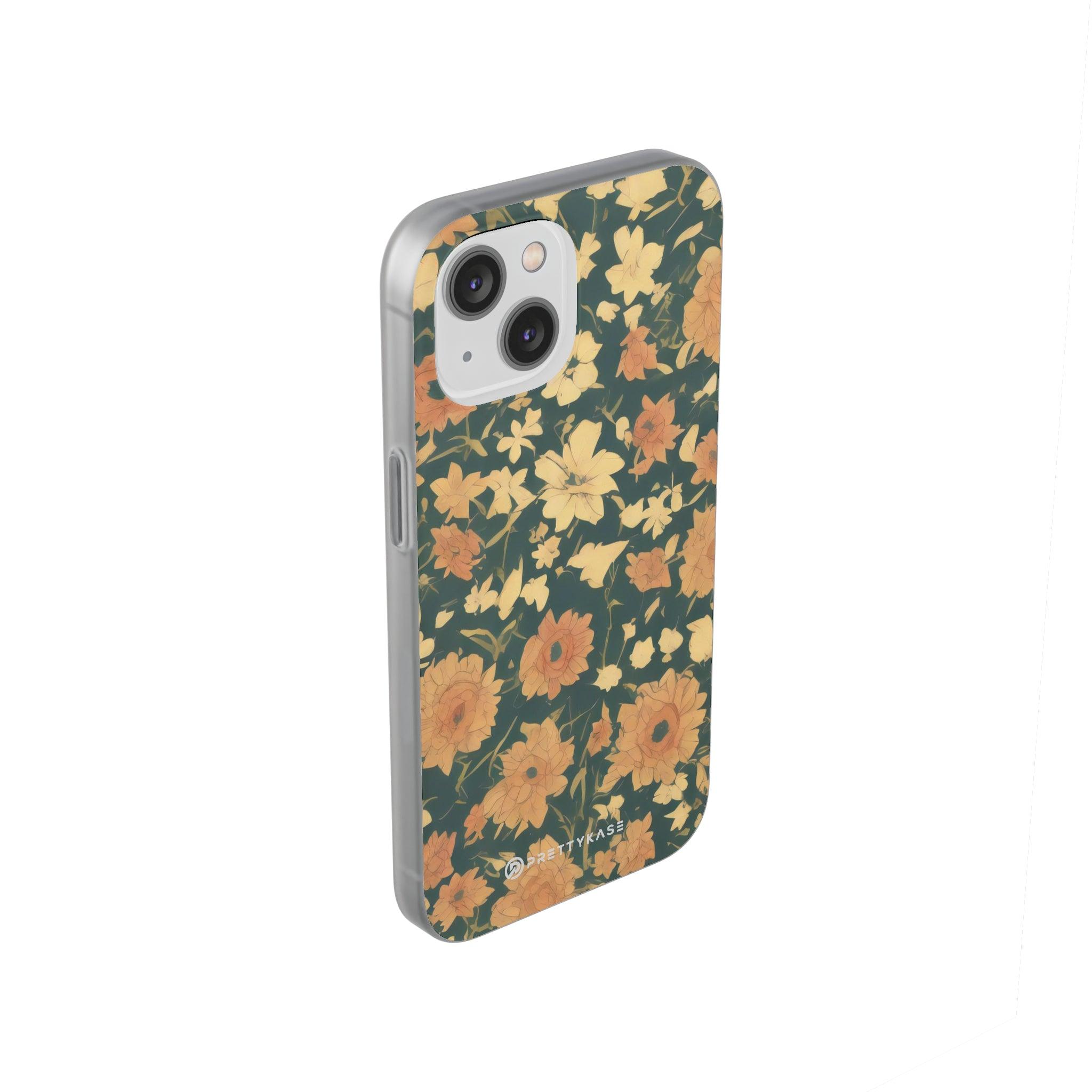 Olive Green Floral Slim - PrettyKase