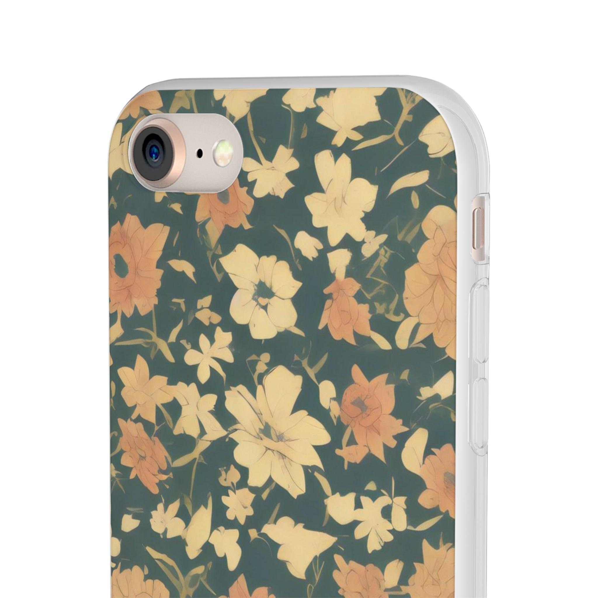 Olive Green Floral Slim - PrettyKase