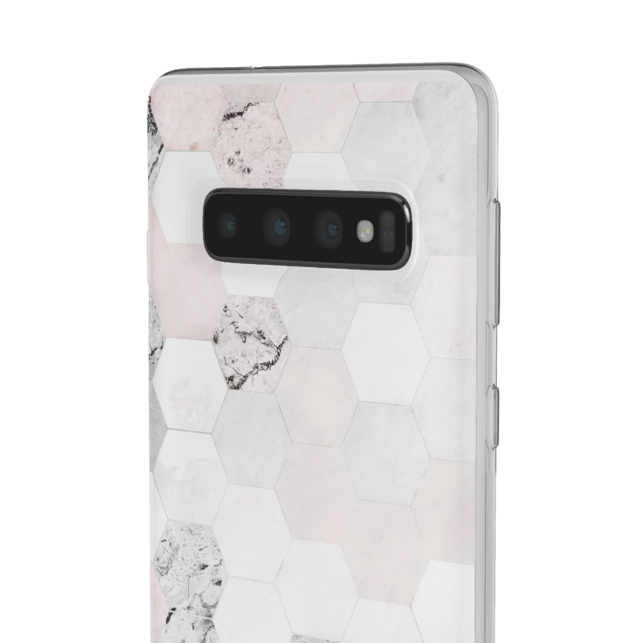 Hexagon Pink Marble Slim