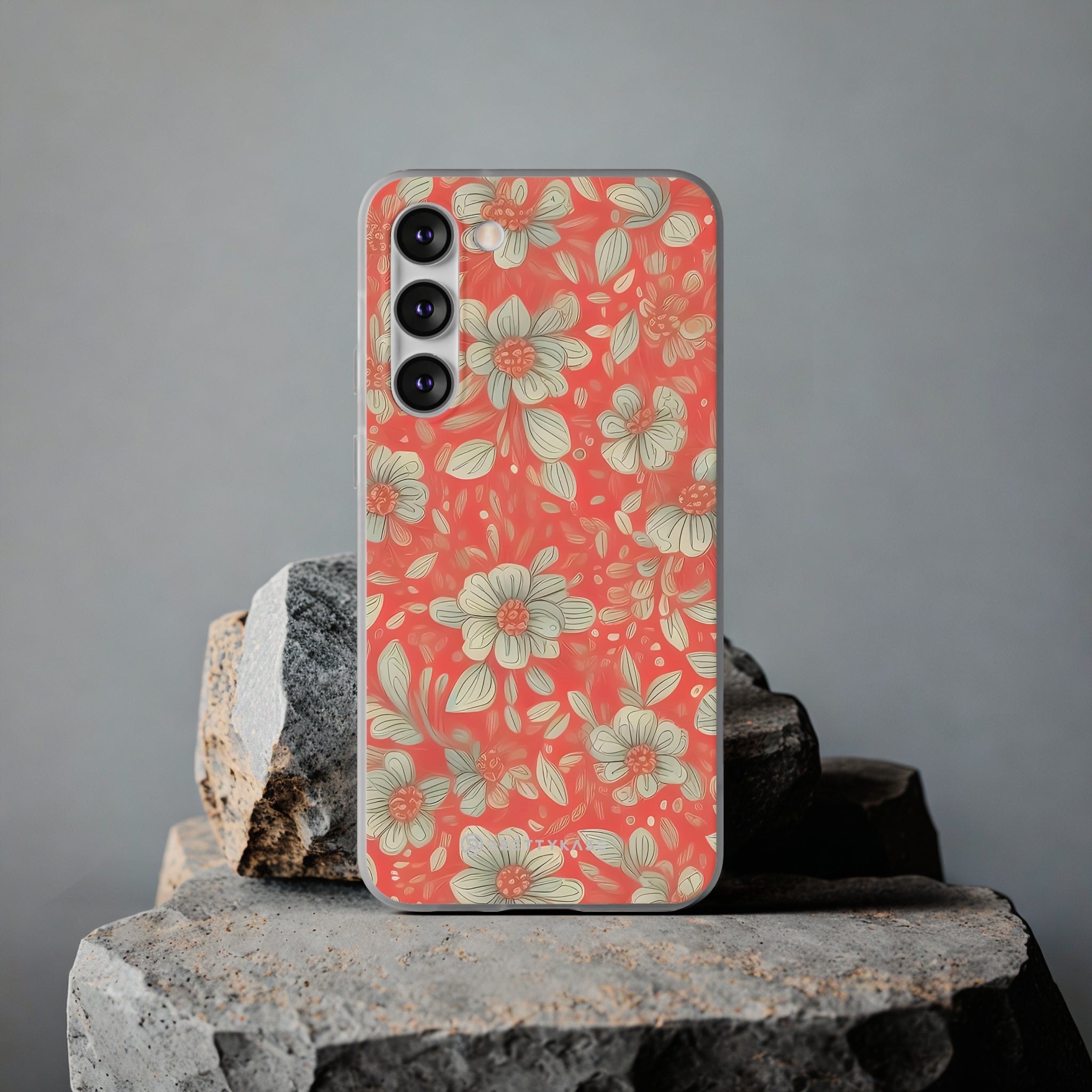 Slim Floral Rouge Orange