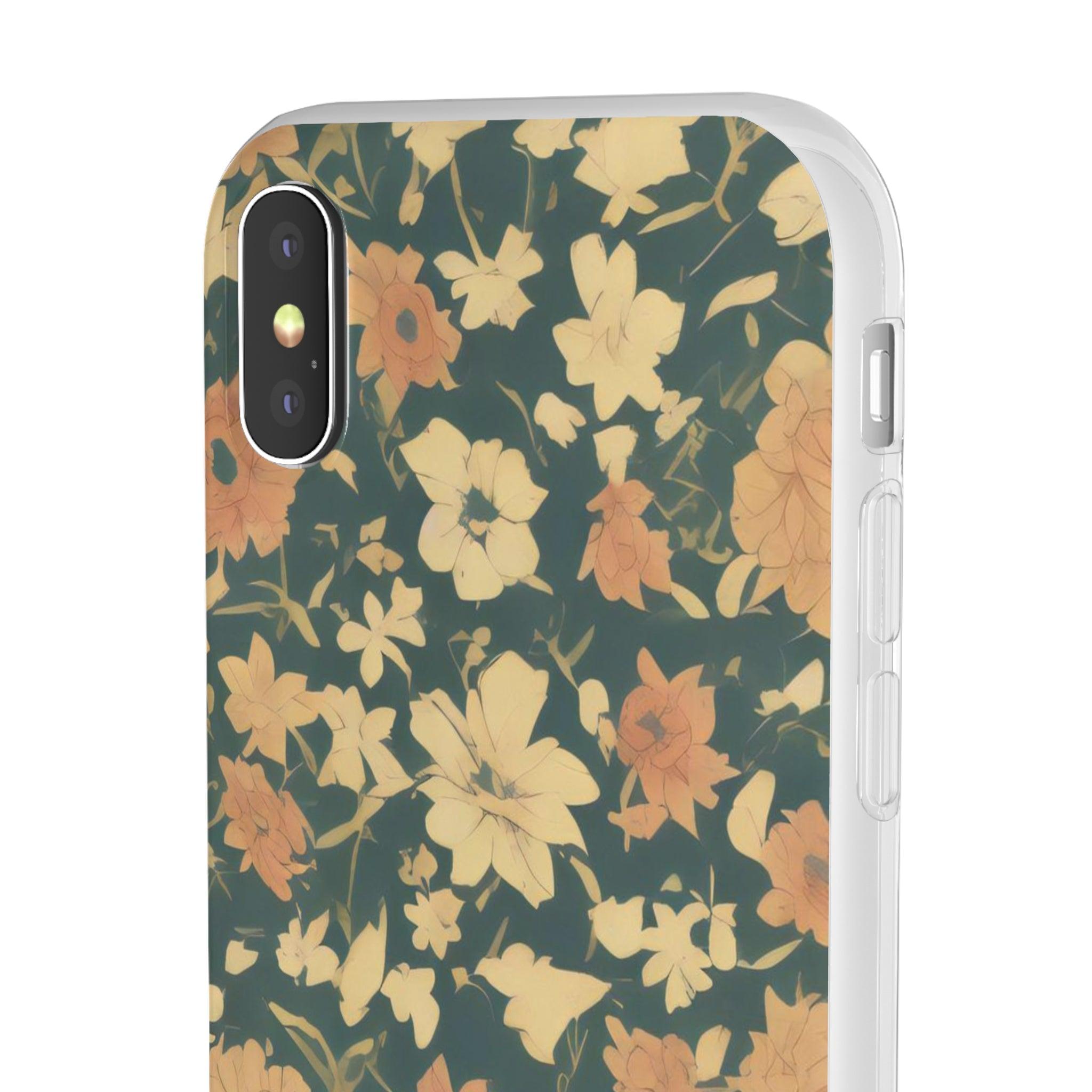 Olive Green Floral Slim - PrettyKase