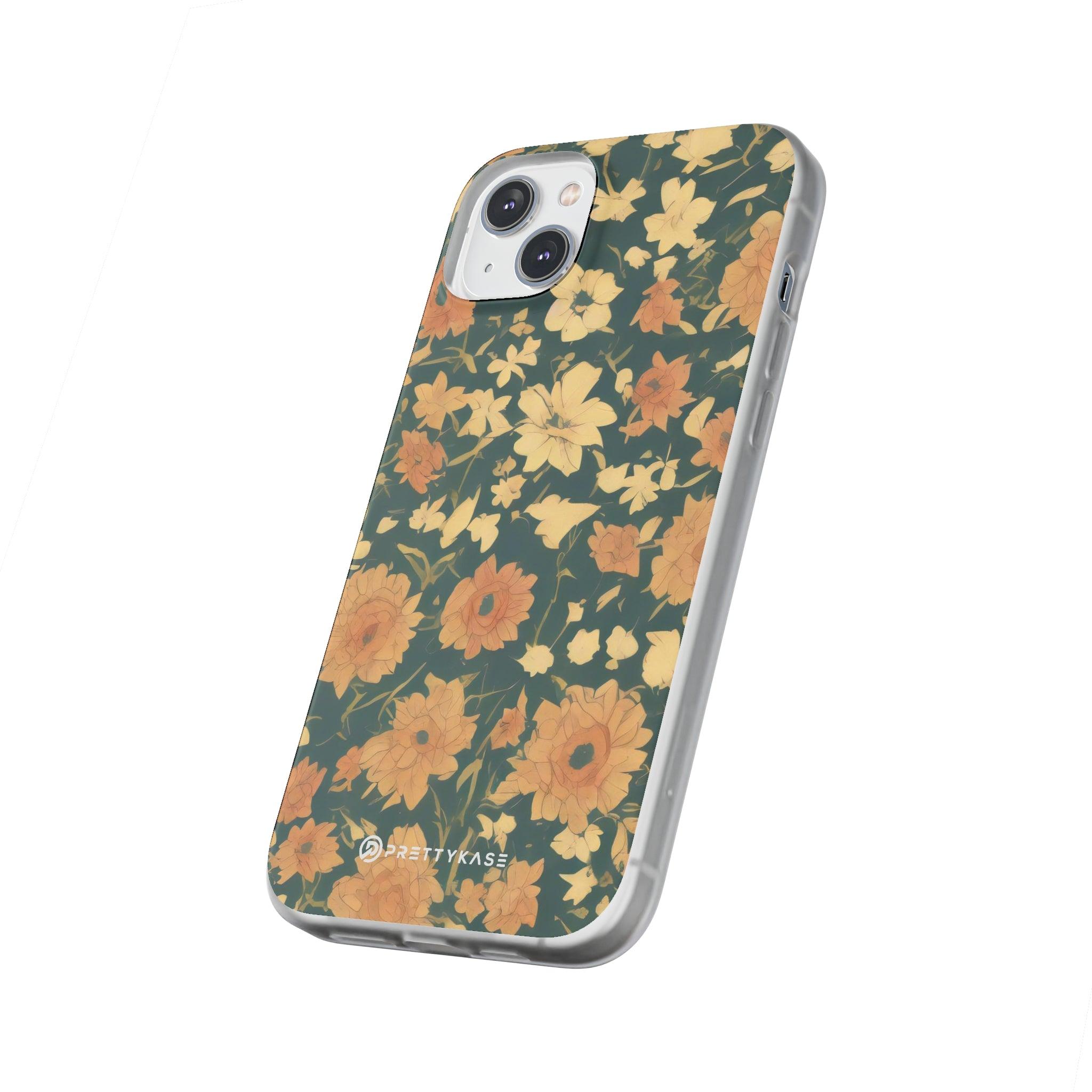 Olive Green Floral Slim - PrettyKase