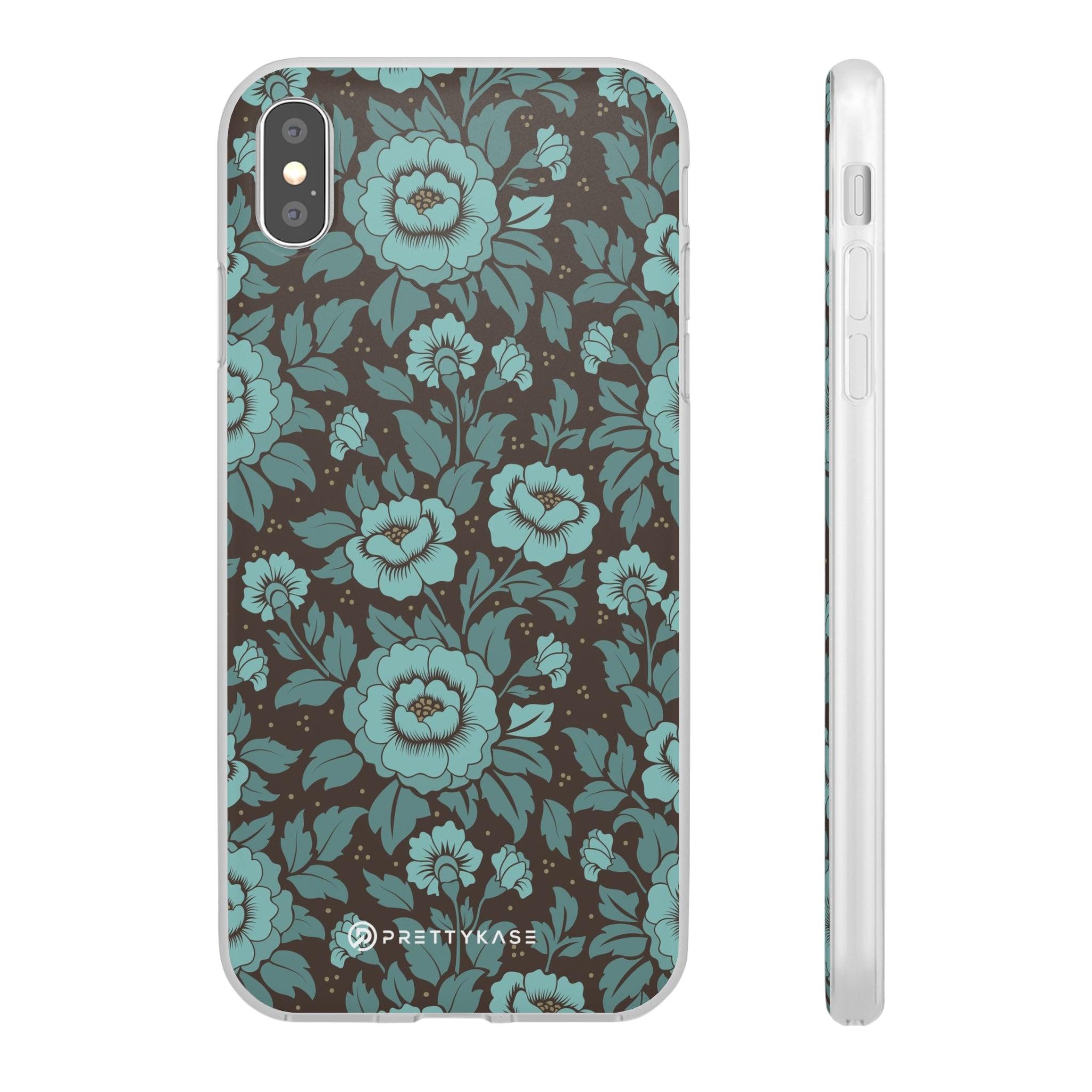 Turquoise floral Slim - PrettyKase