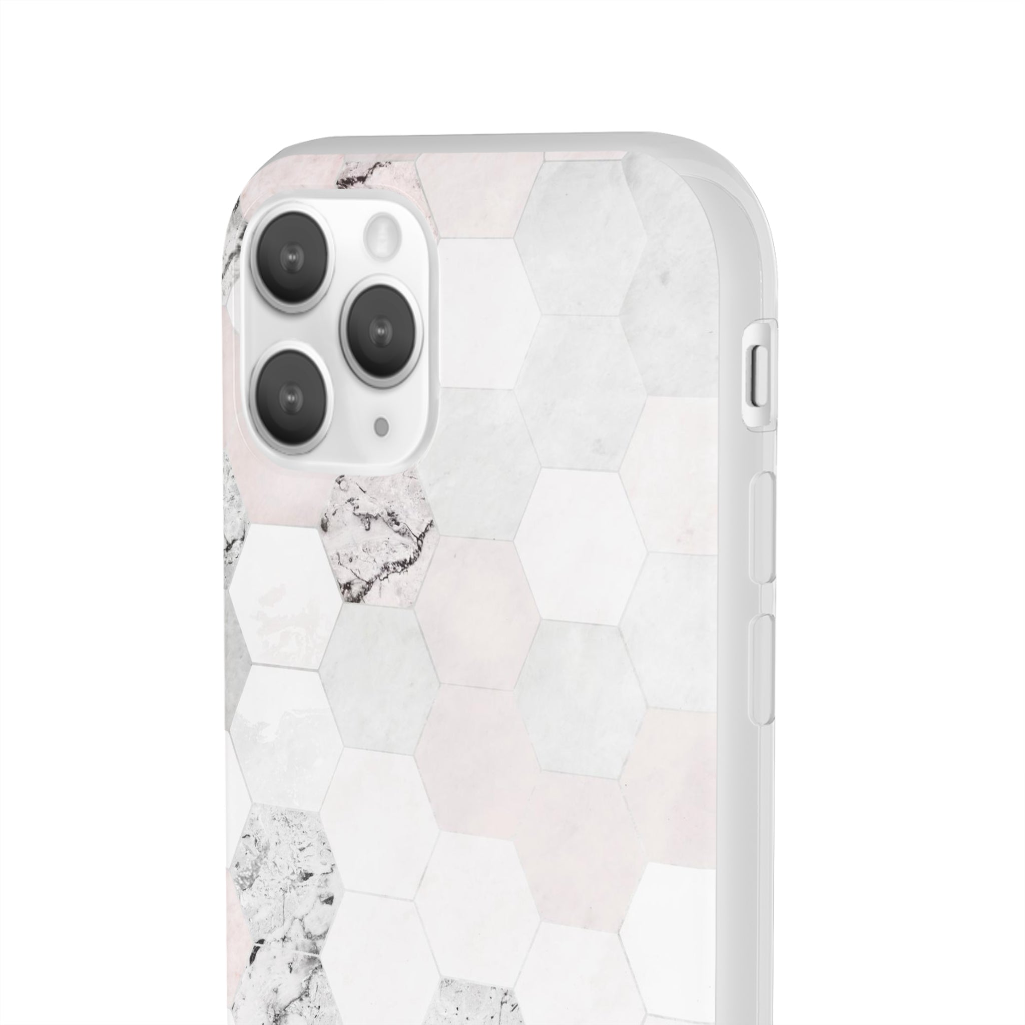 Hexagon Pink Marble Slim