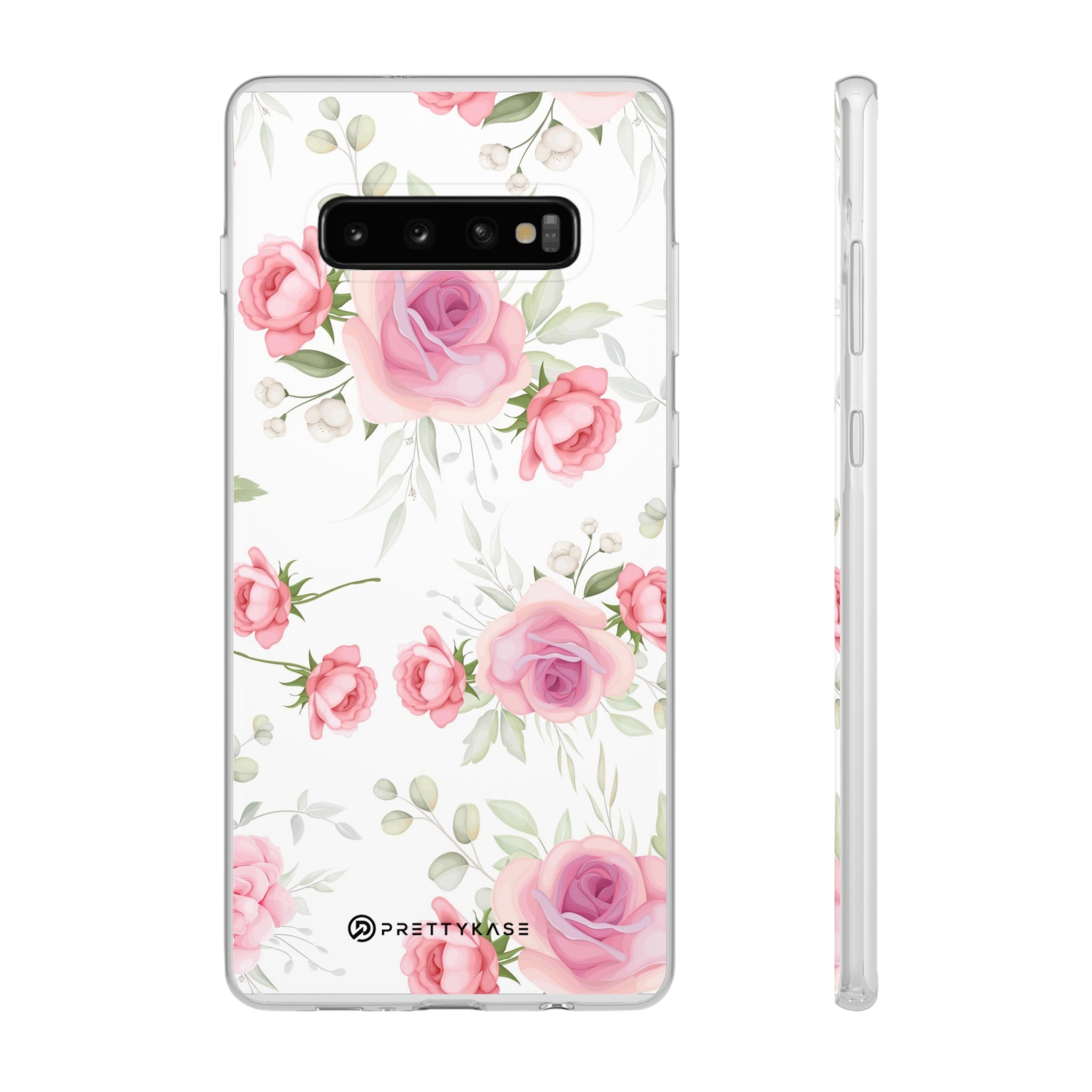 White and Pink Floral Slim