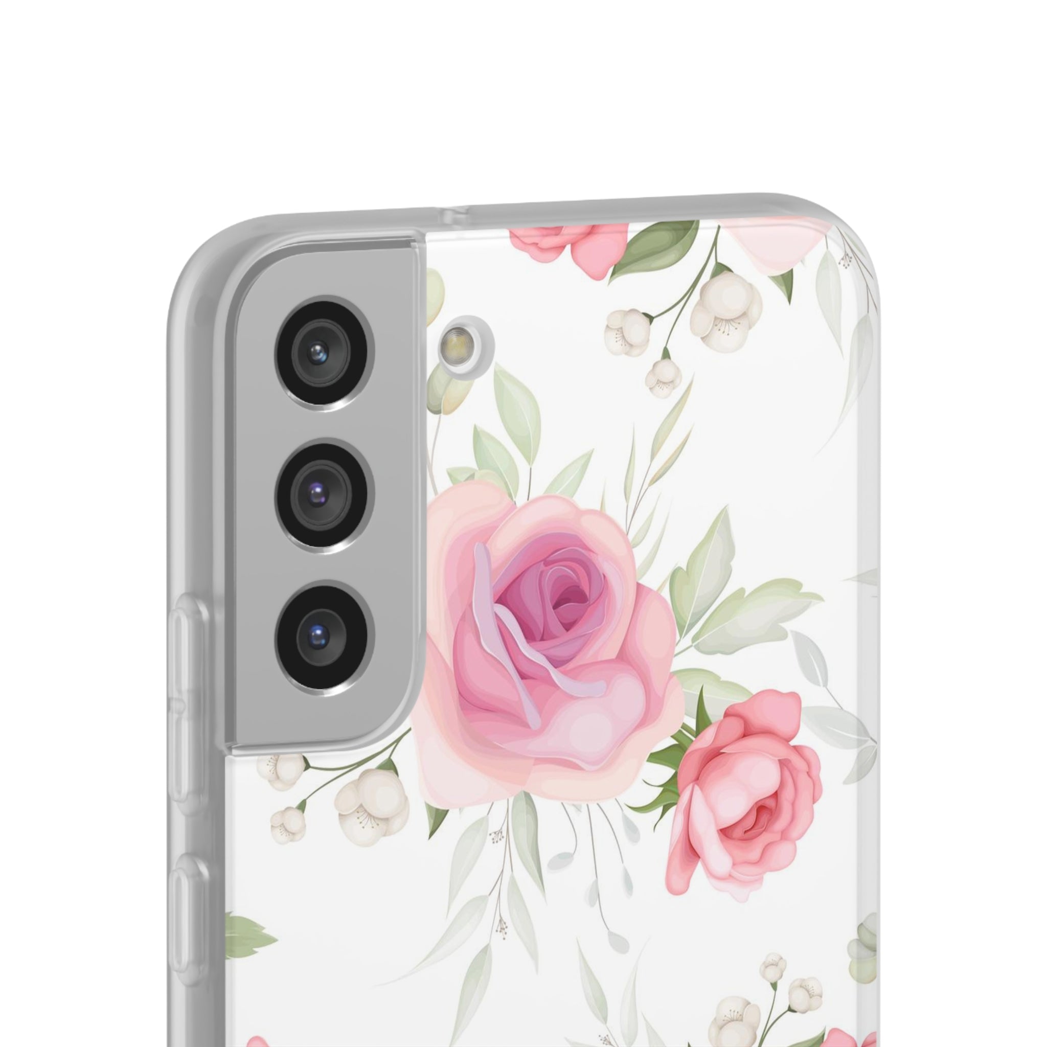 White and Pink Floral Slim