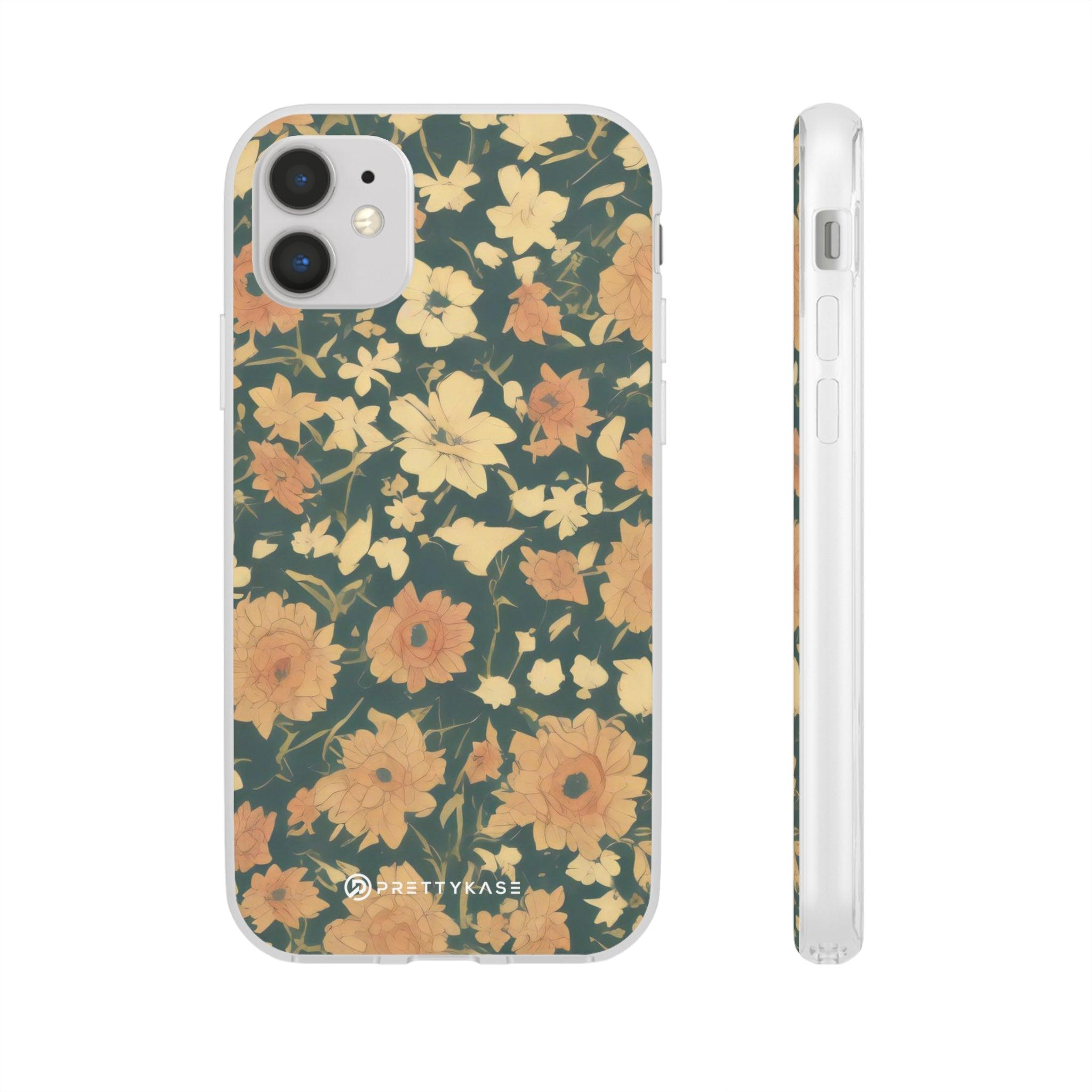 Olive Green Floral Slim - PrettyKase