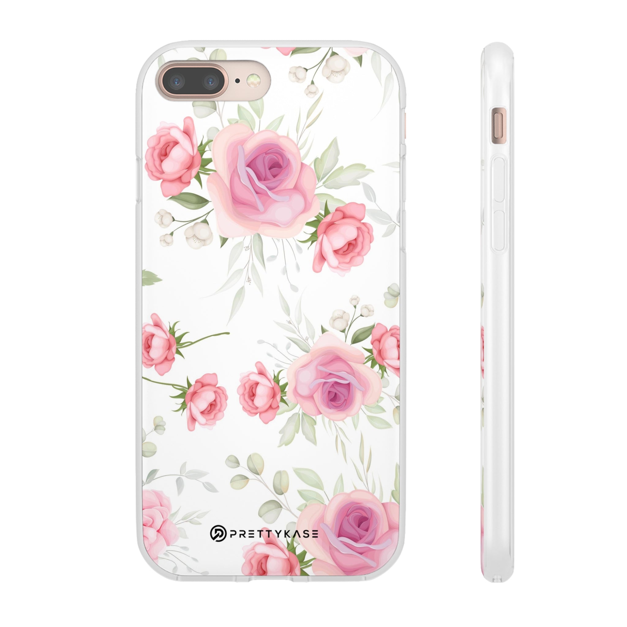 Slim floral blanc et rose