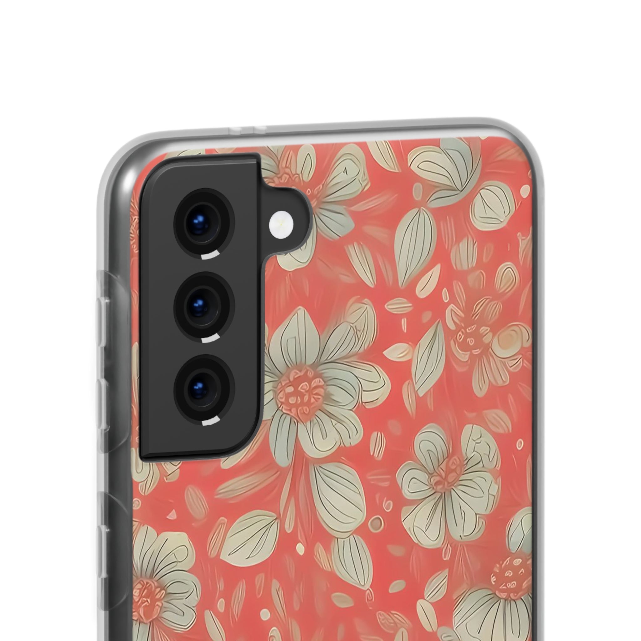 Red Orange Floral Slim