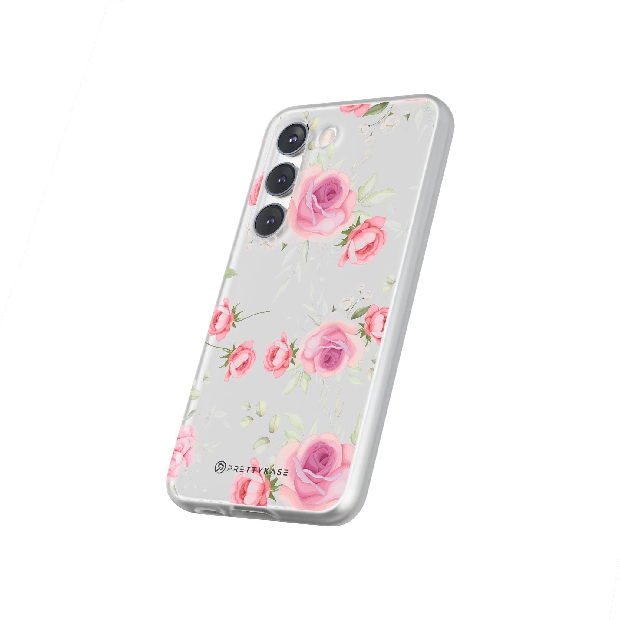 Slim floral blanc et rose