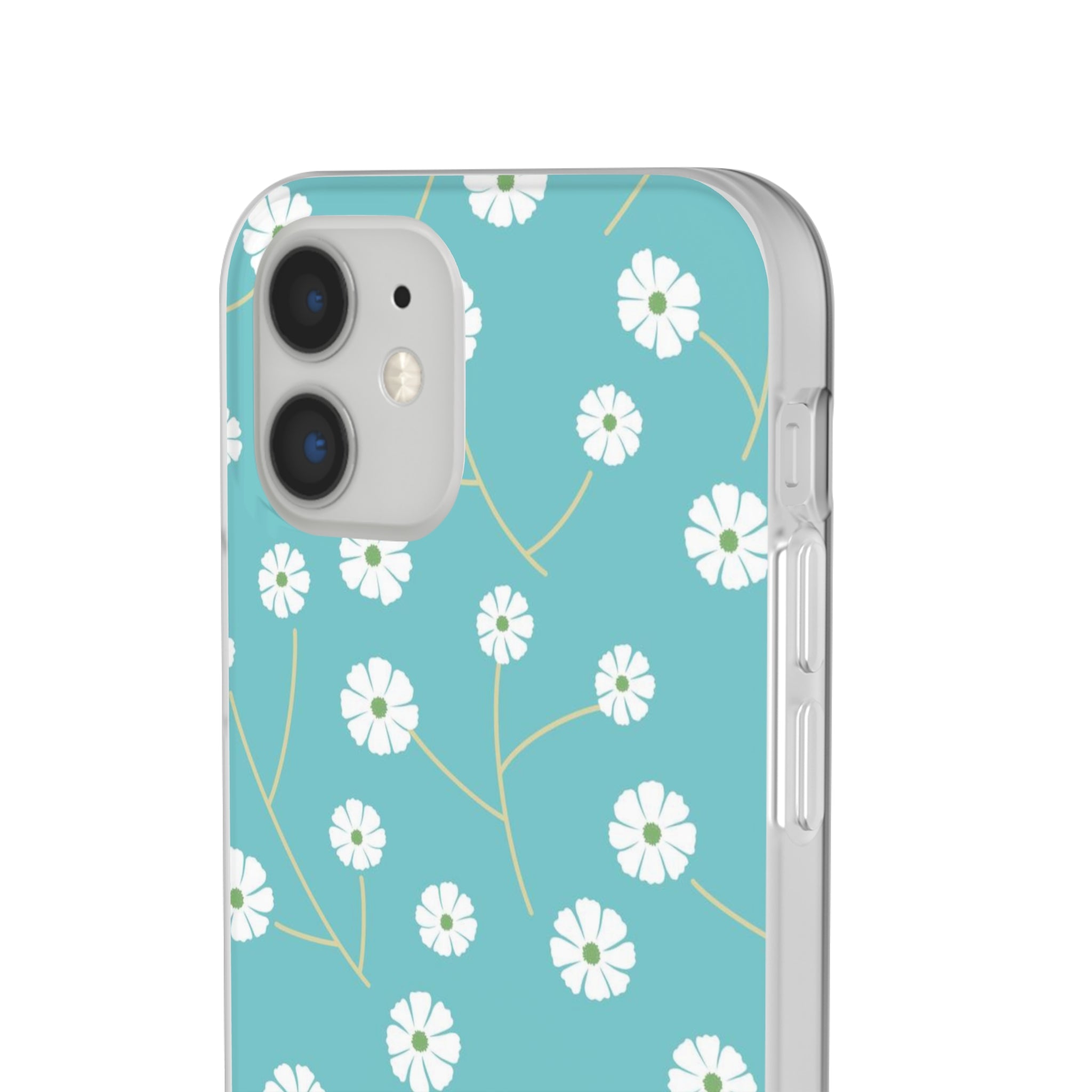 Teal and White Rose Slim