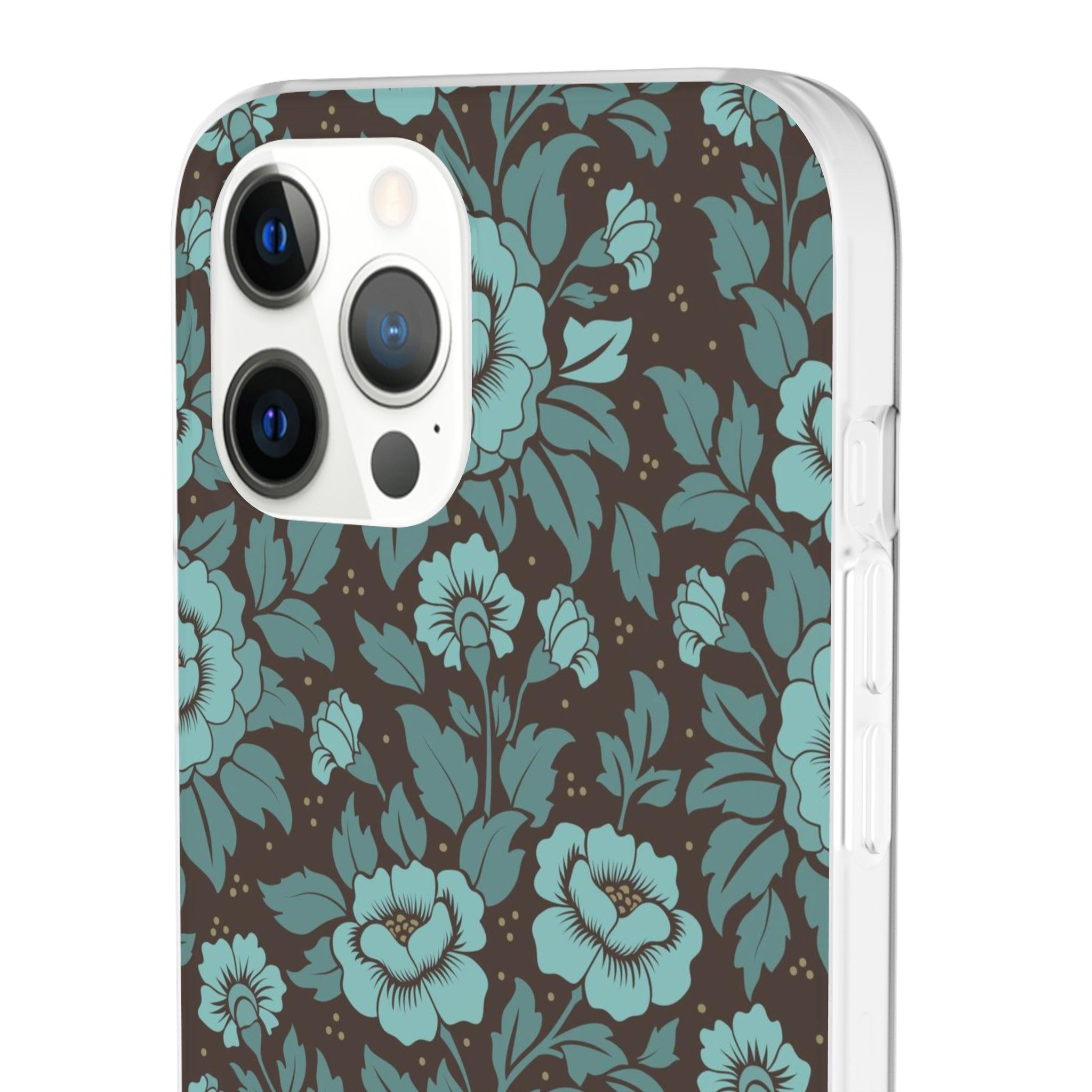 Turquoise floral Slim - PrettyKase