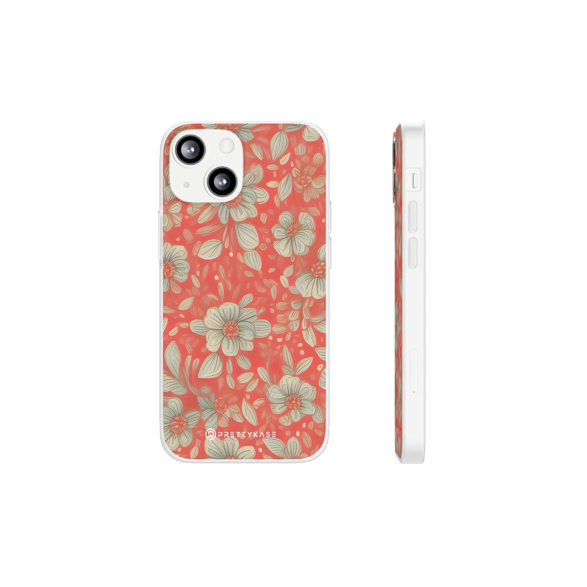 Red Orange Floral Slim - PrettyKase