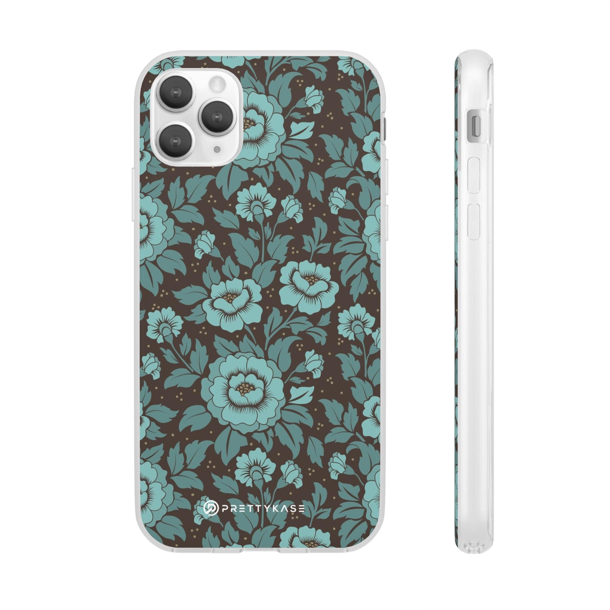 Turquoise floral Slim - PrettyKase