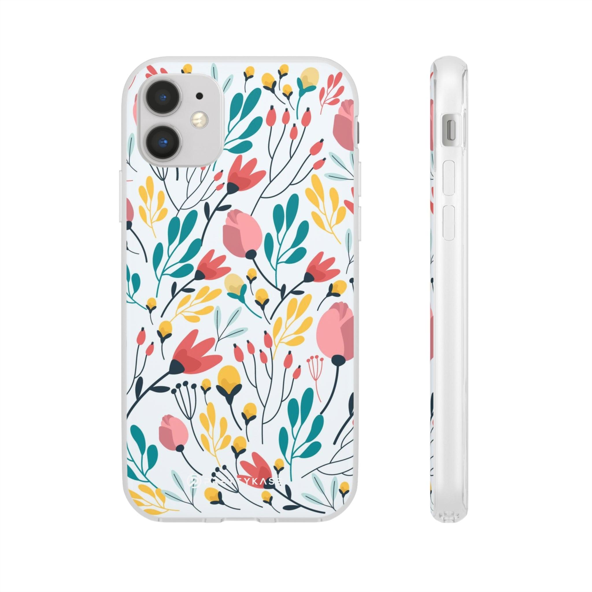 White Colorfull Flower Slim - PrettyKase