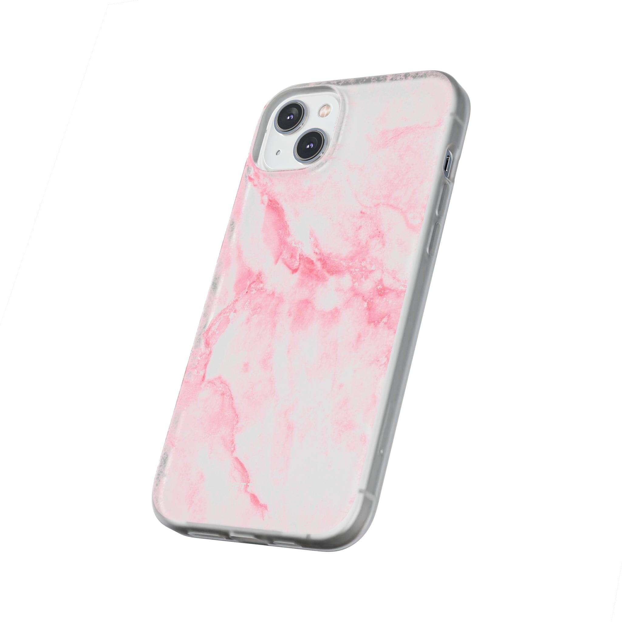 White Pink Marble Slim - PrettyKase