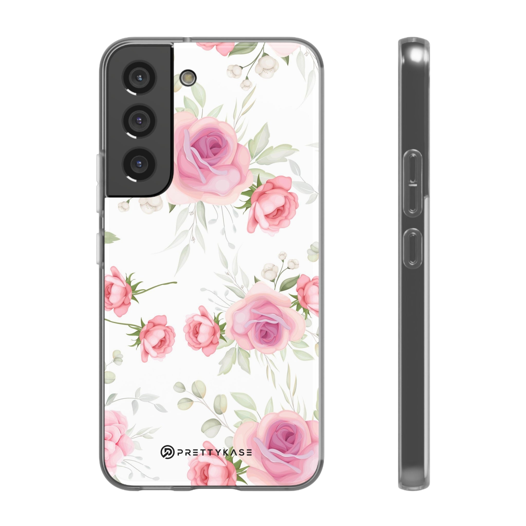 Slim floral blanc et rose