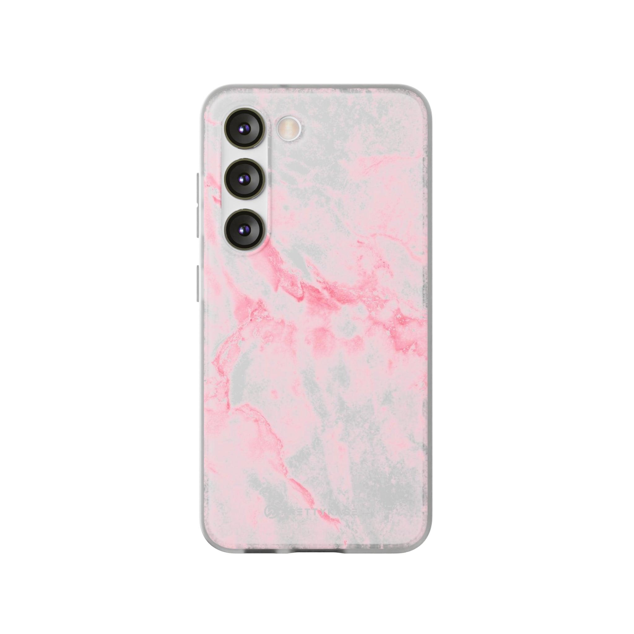 White Pink Marble Slim - PrettyKase