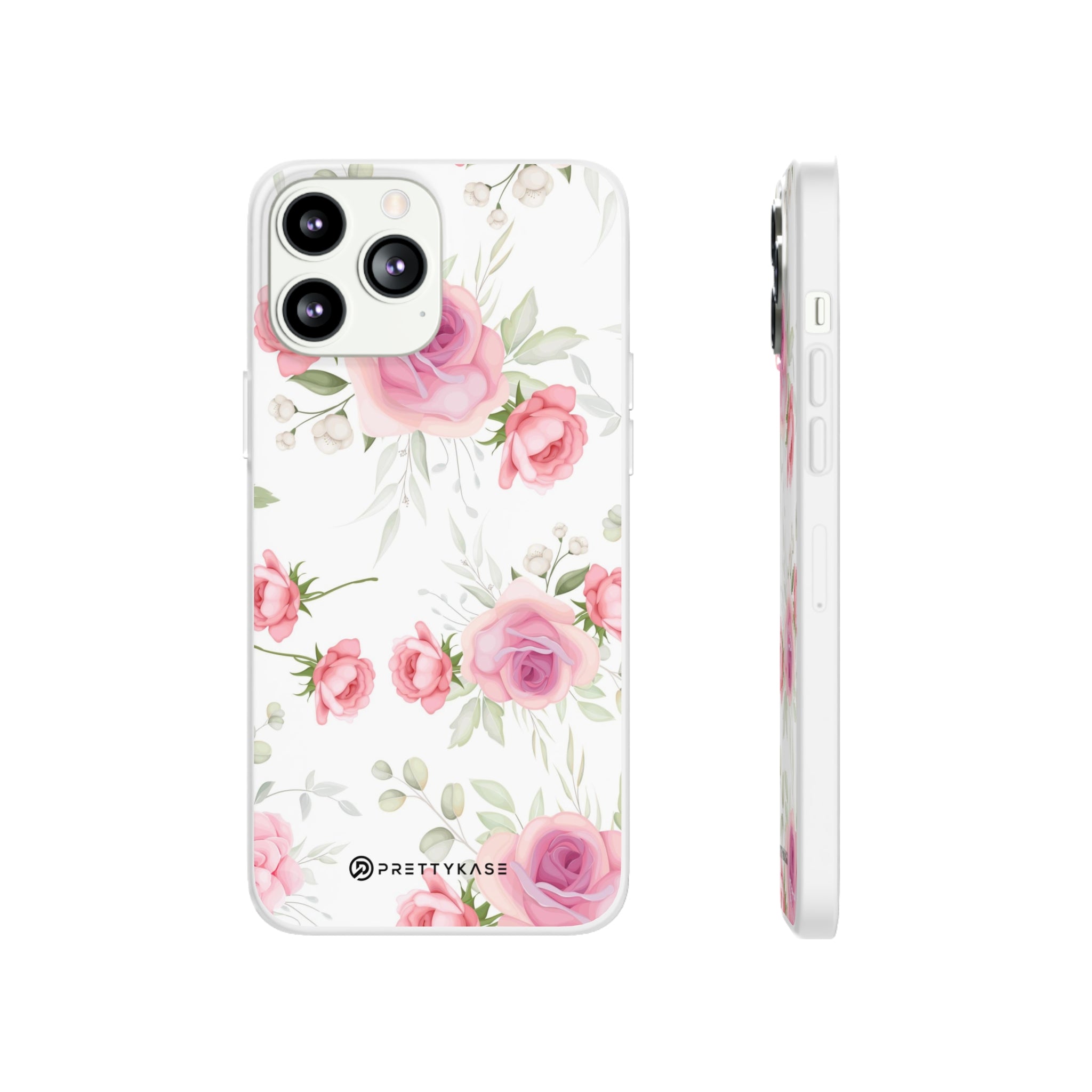 Slim floral blanc et rose