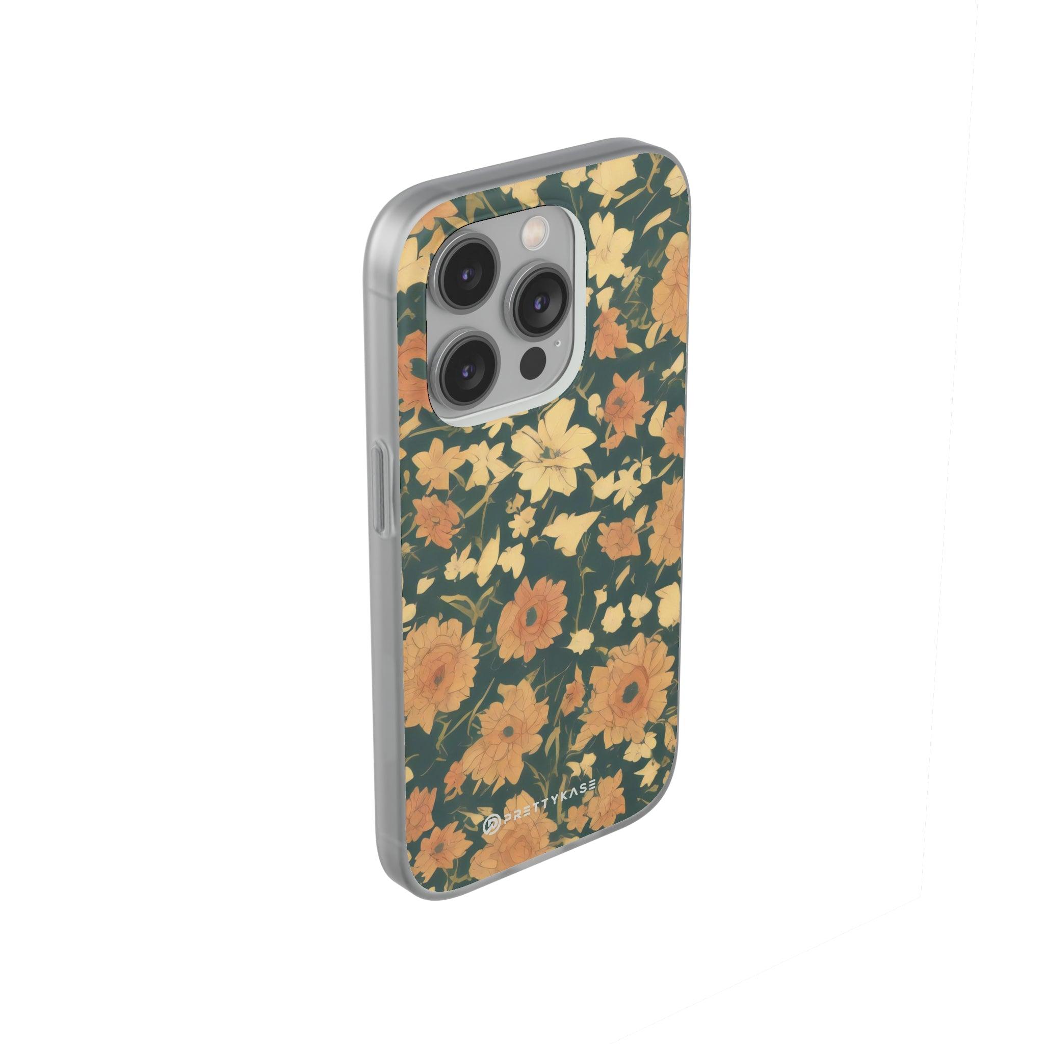 Olive Green Floral Slim - PrettyKase