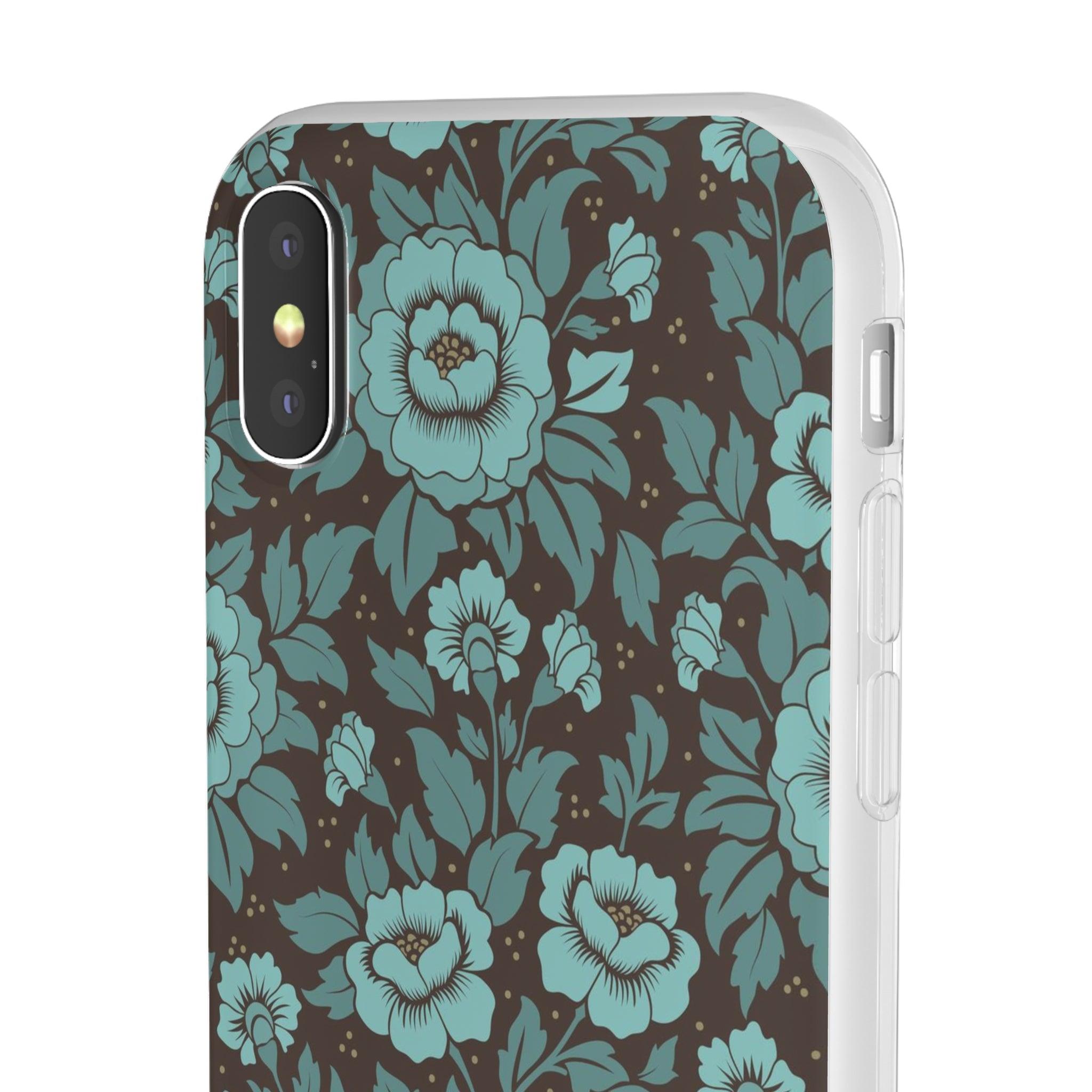 Turquoise floral Slim - PrettyKase