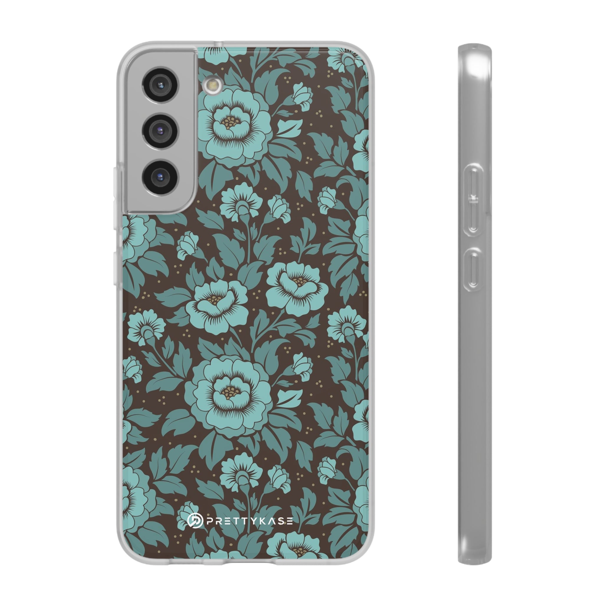 Slim floral turquoise