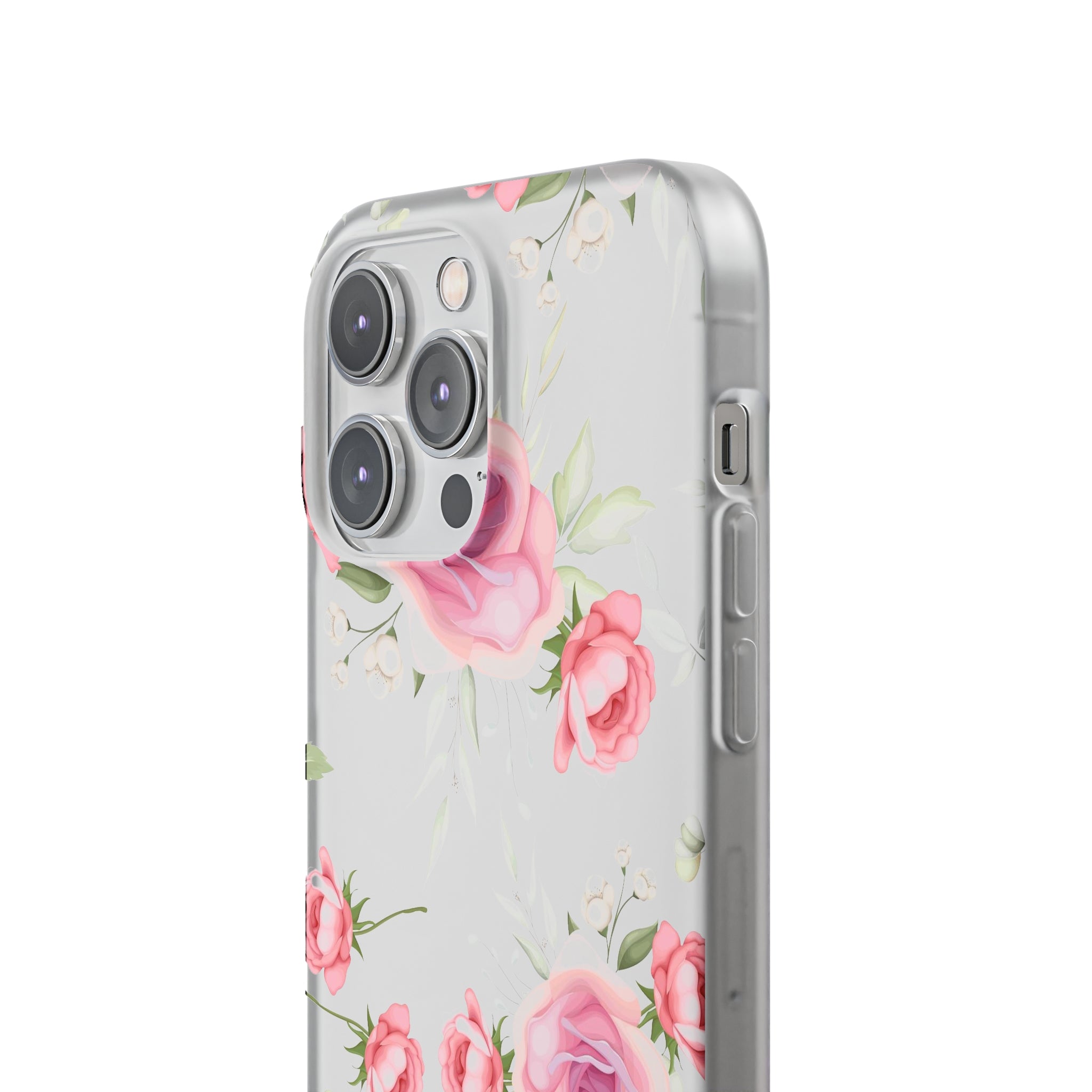 Slim floral blanc et rose