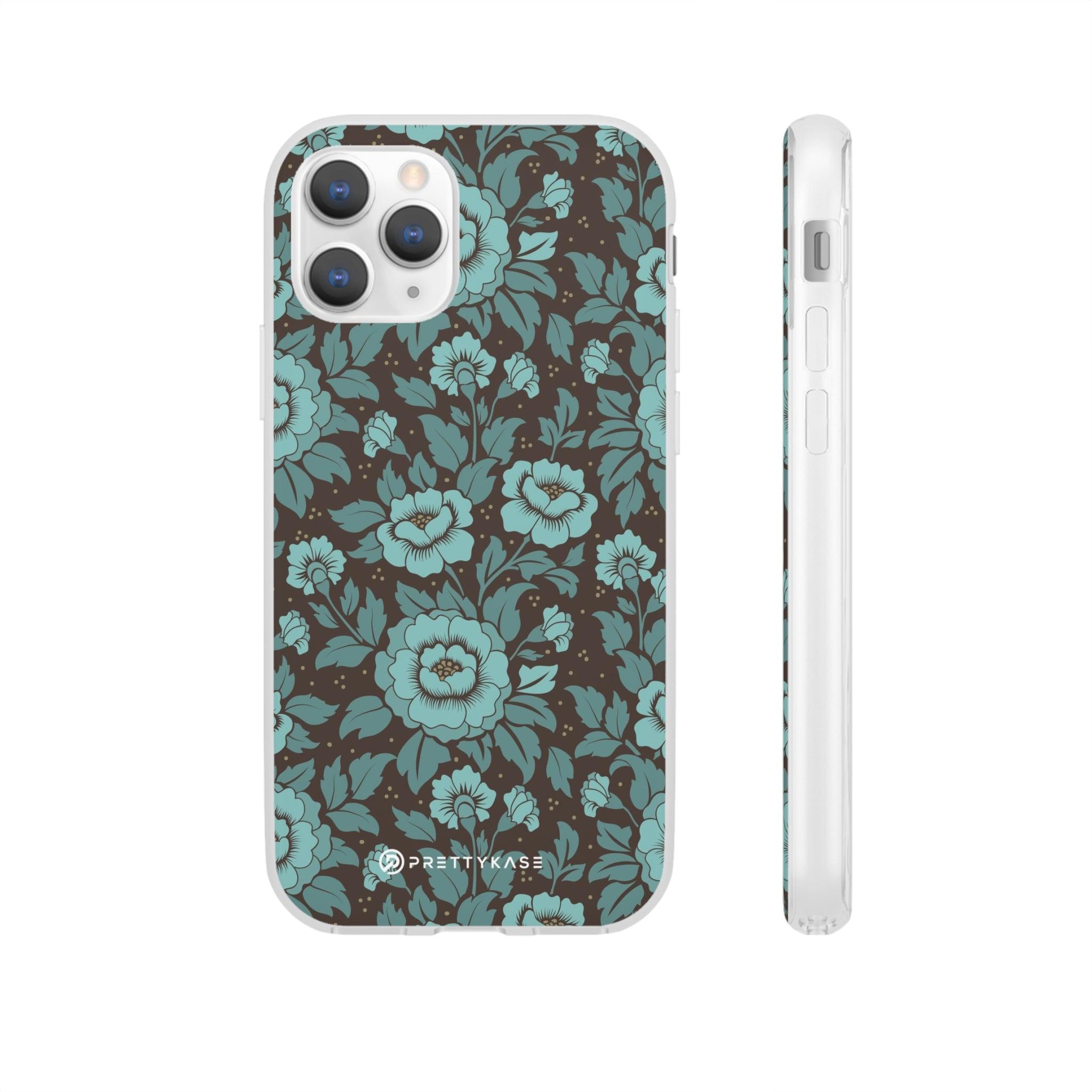 Turquoise floral Slim - PrettyKase