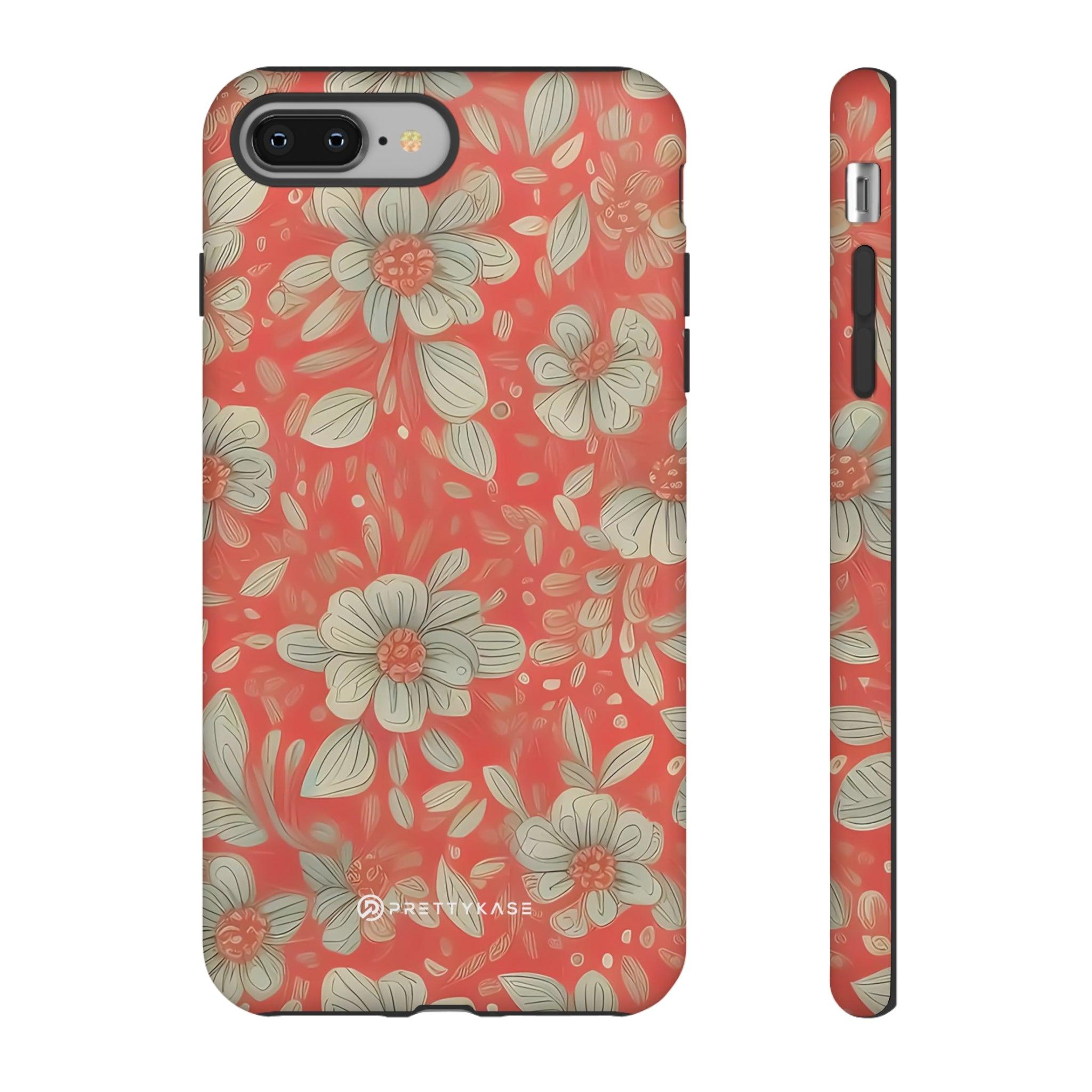 Red Orange Floral - PrettyKase