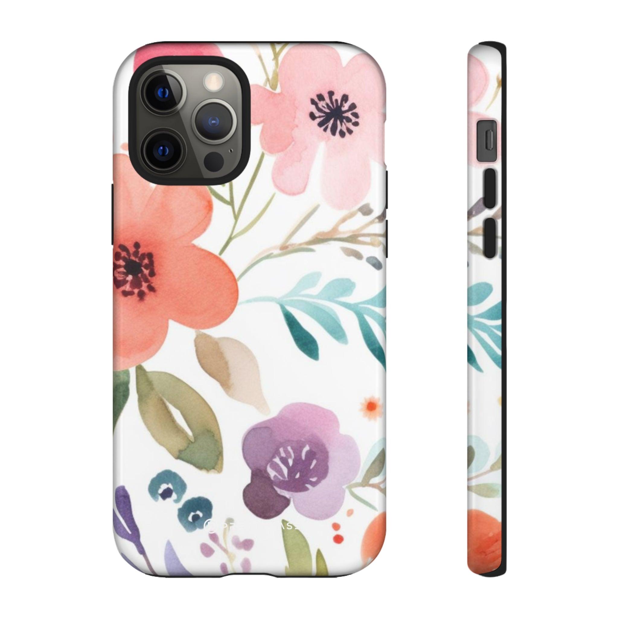 Pink Blue Flower Pattern - PrettyKase