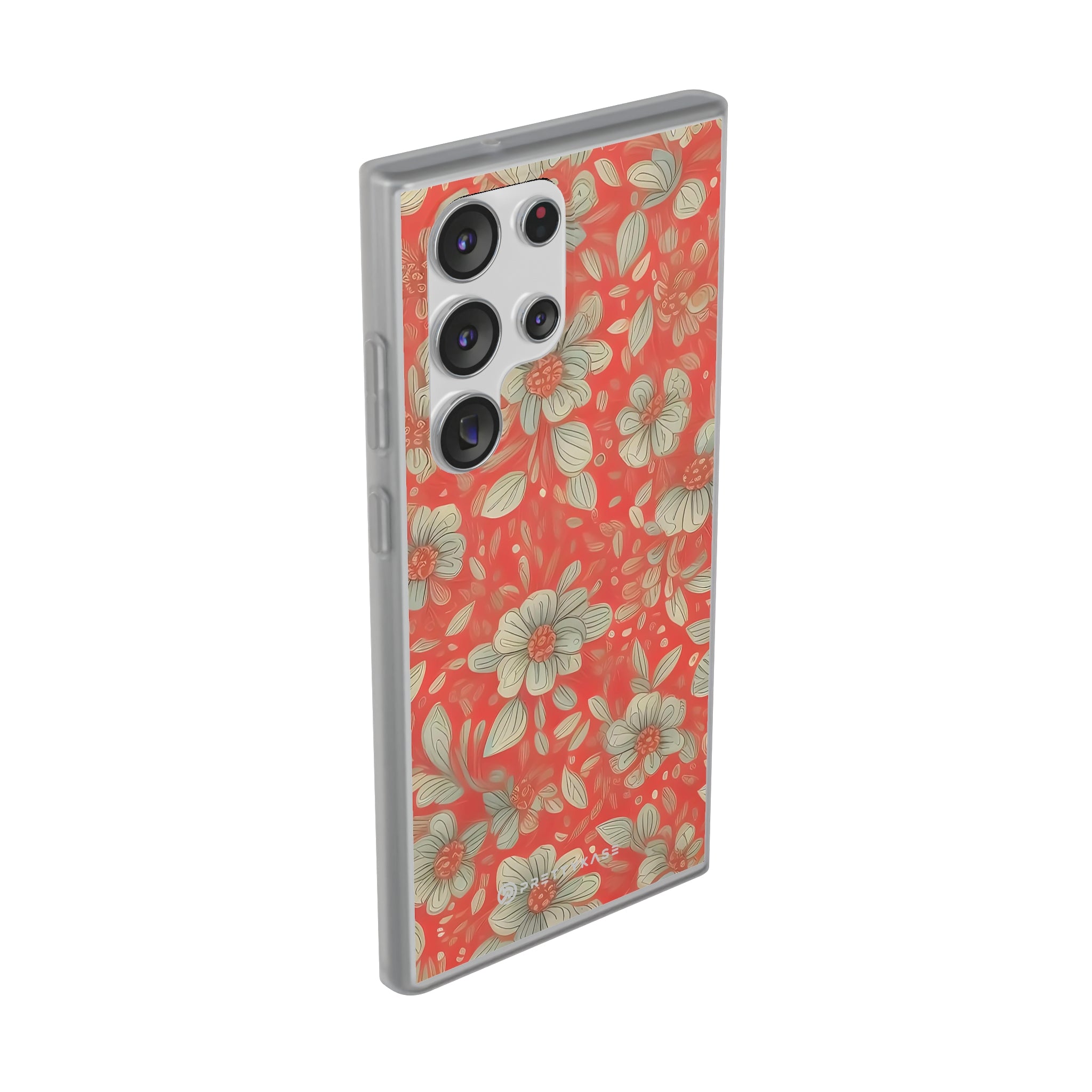 Slim Floral Rouge Orange