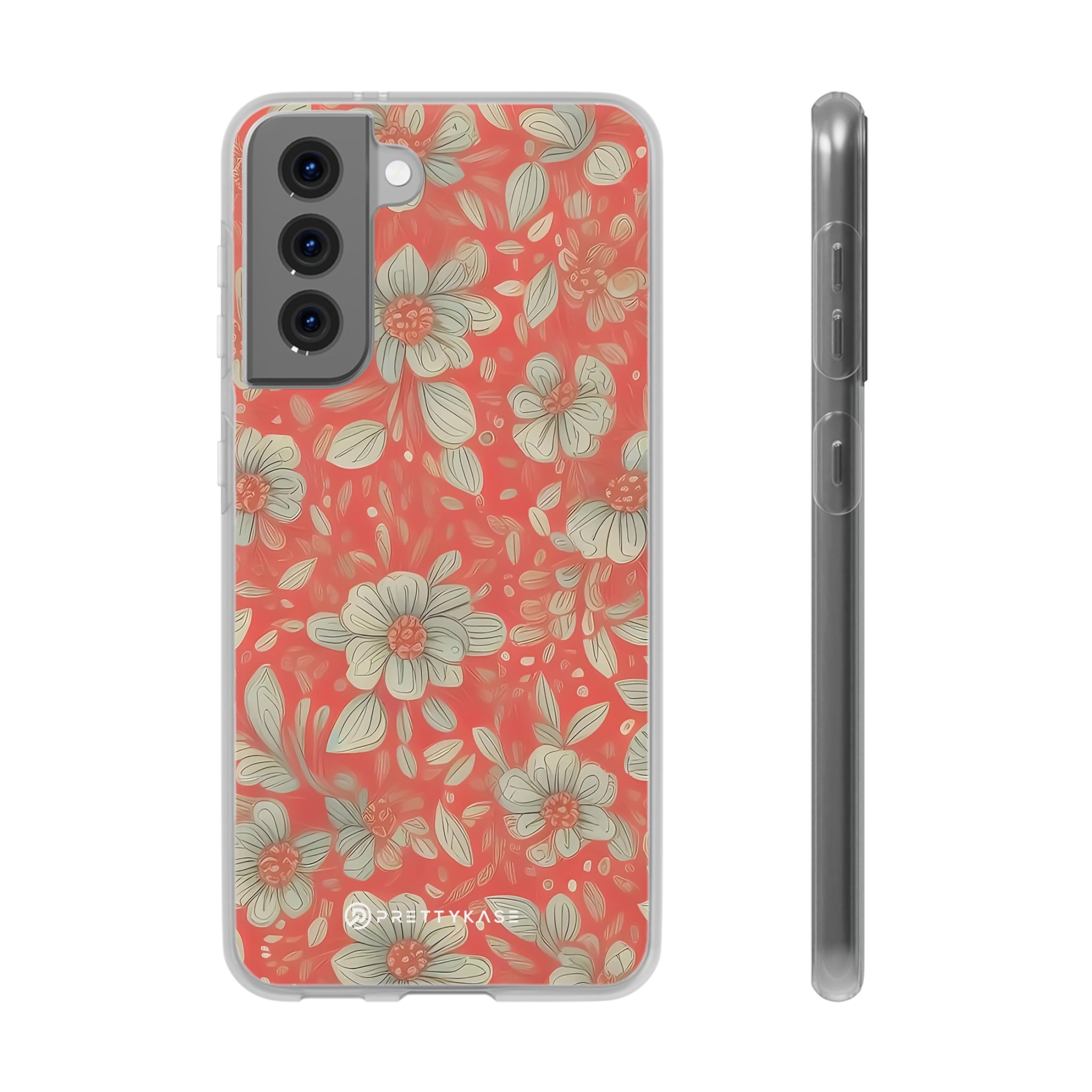 Slim Floral Rouge Orange