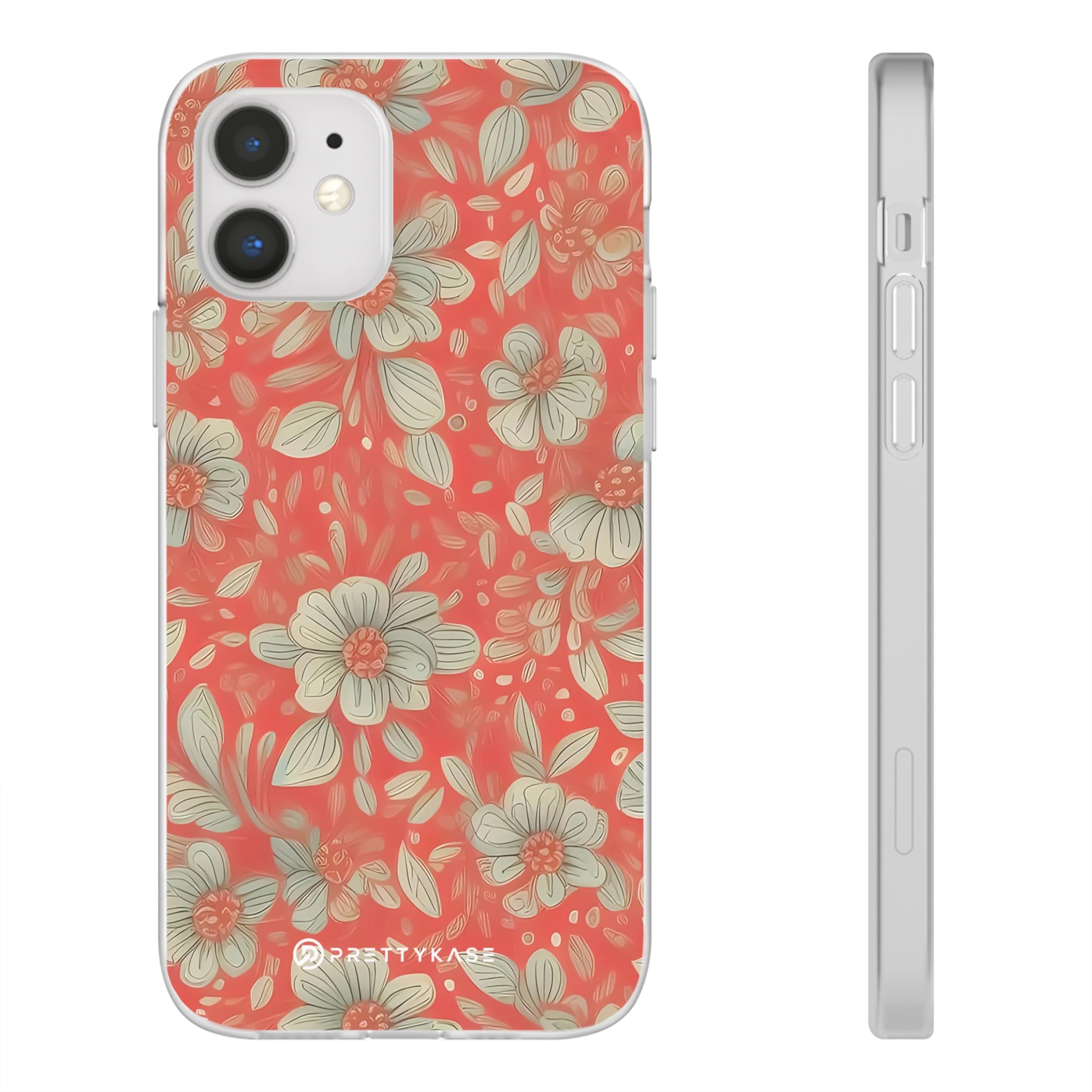 Red Orange Floral Slim