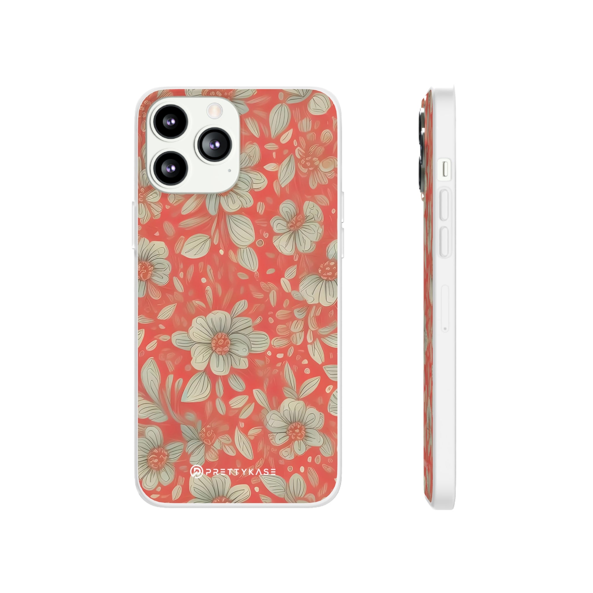 Red Orange Floral Slim