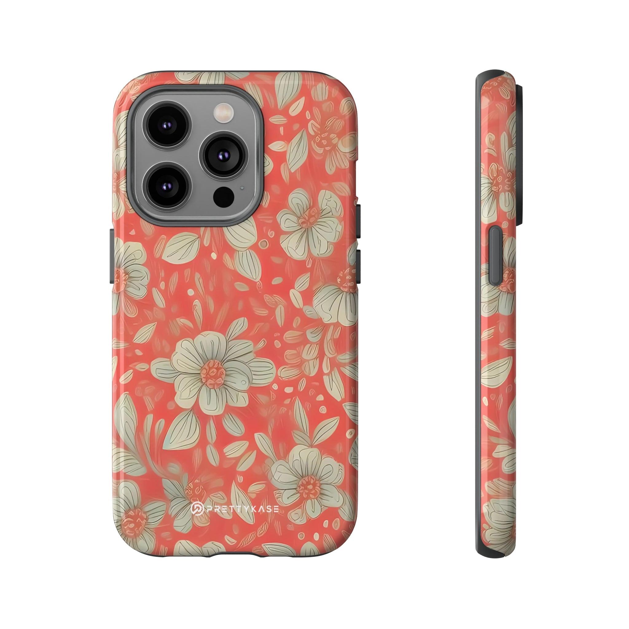 Red Orange Floral - PrettyKase