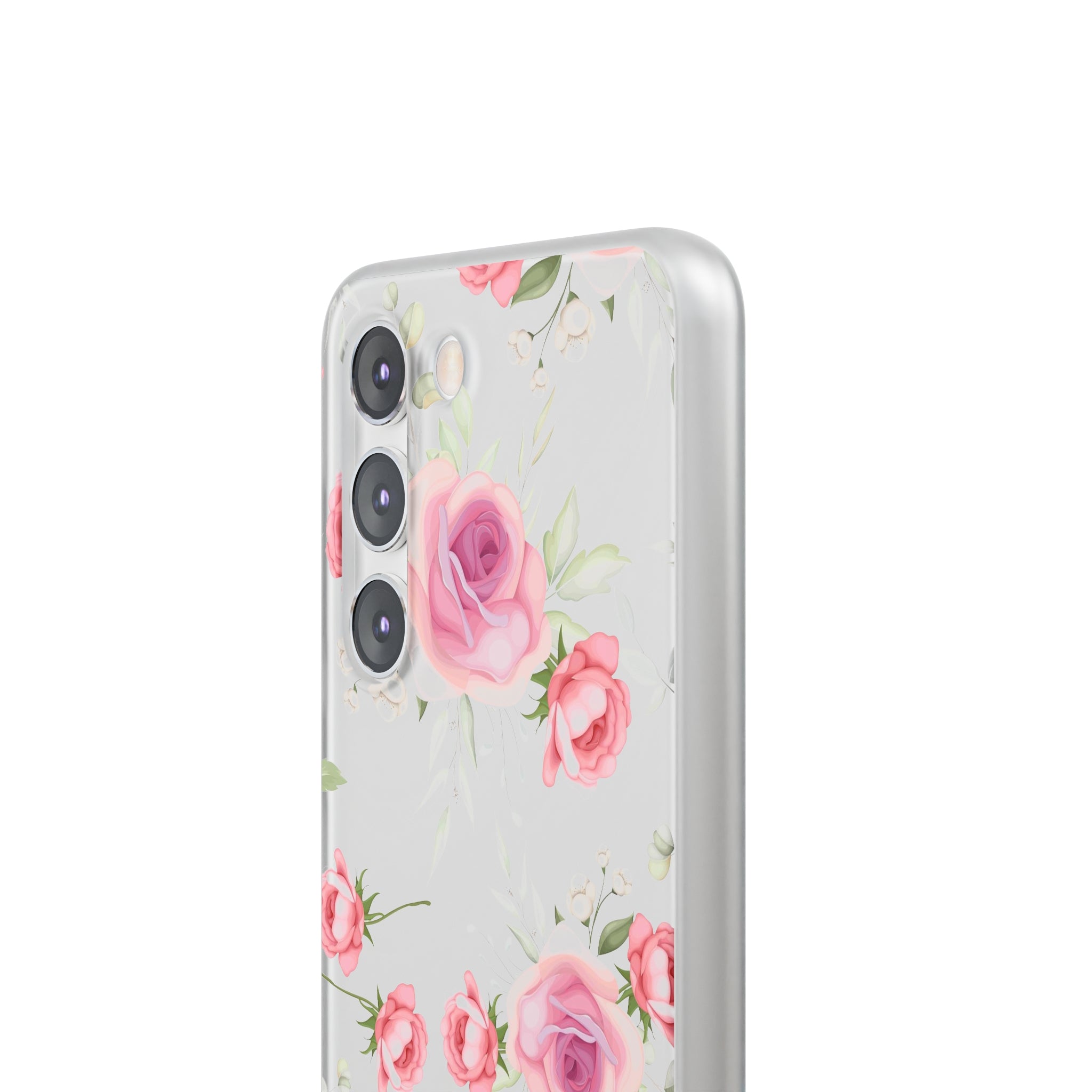 Slim floral blanc et rose