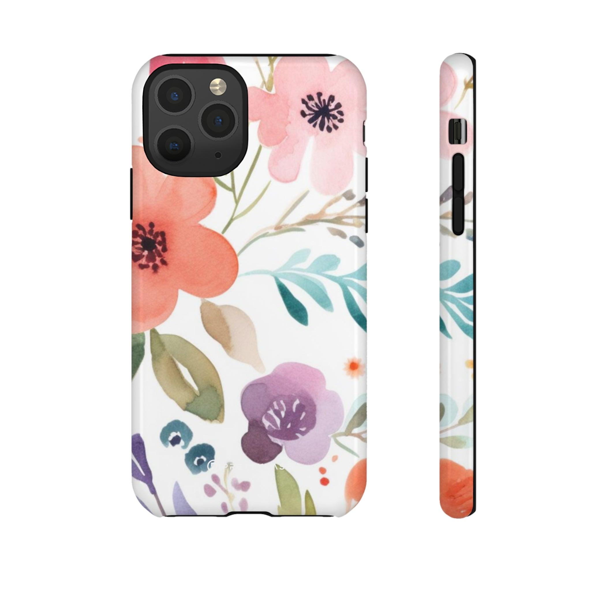 Pink Blue Flower Pattern - PrettyKase