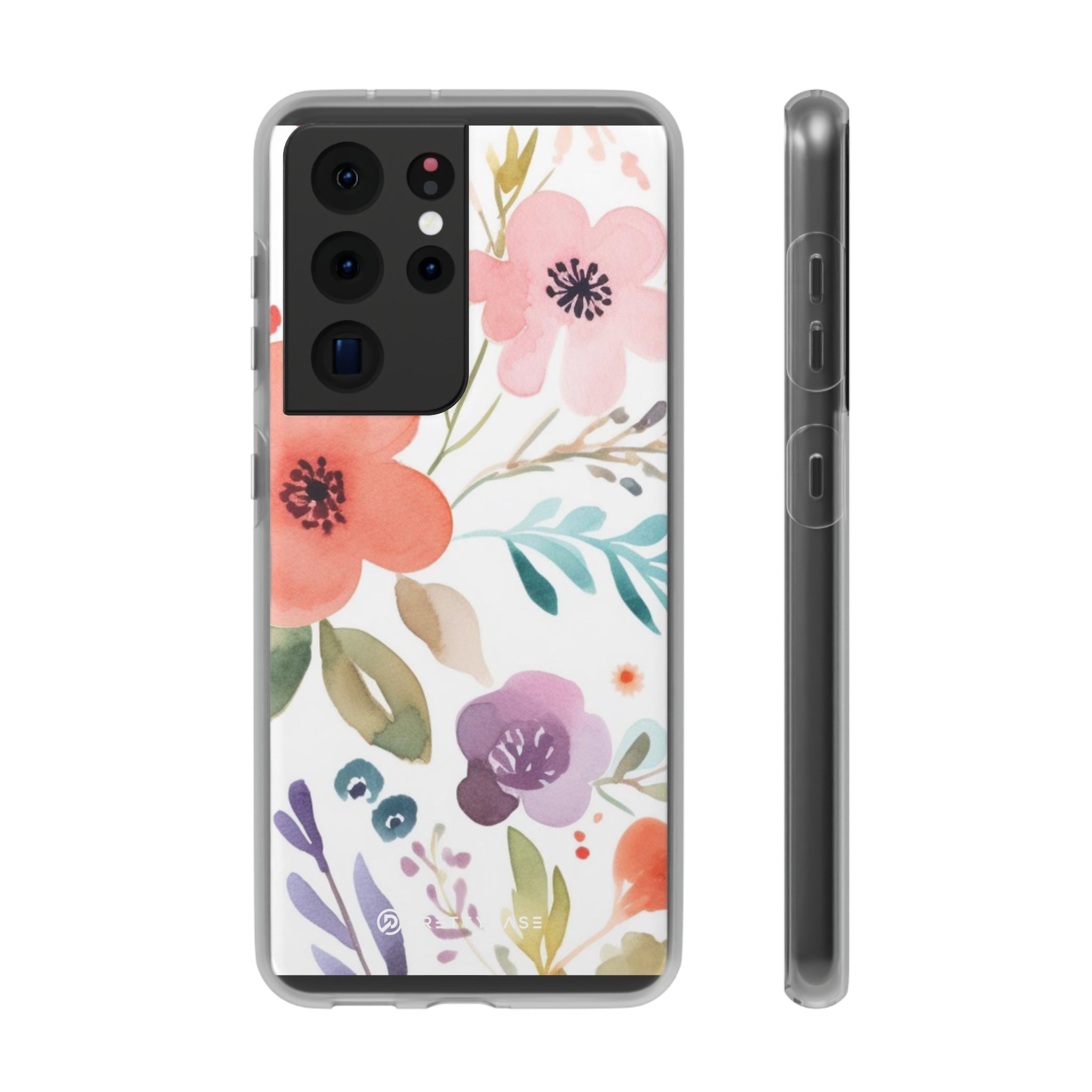 Pink Blue Flower Pattern Slim