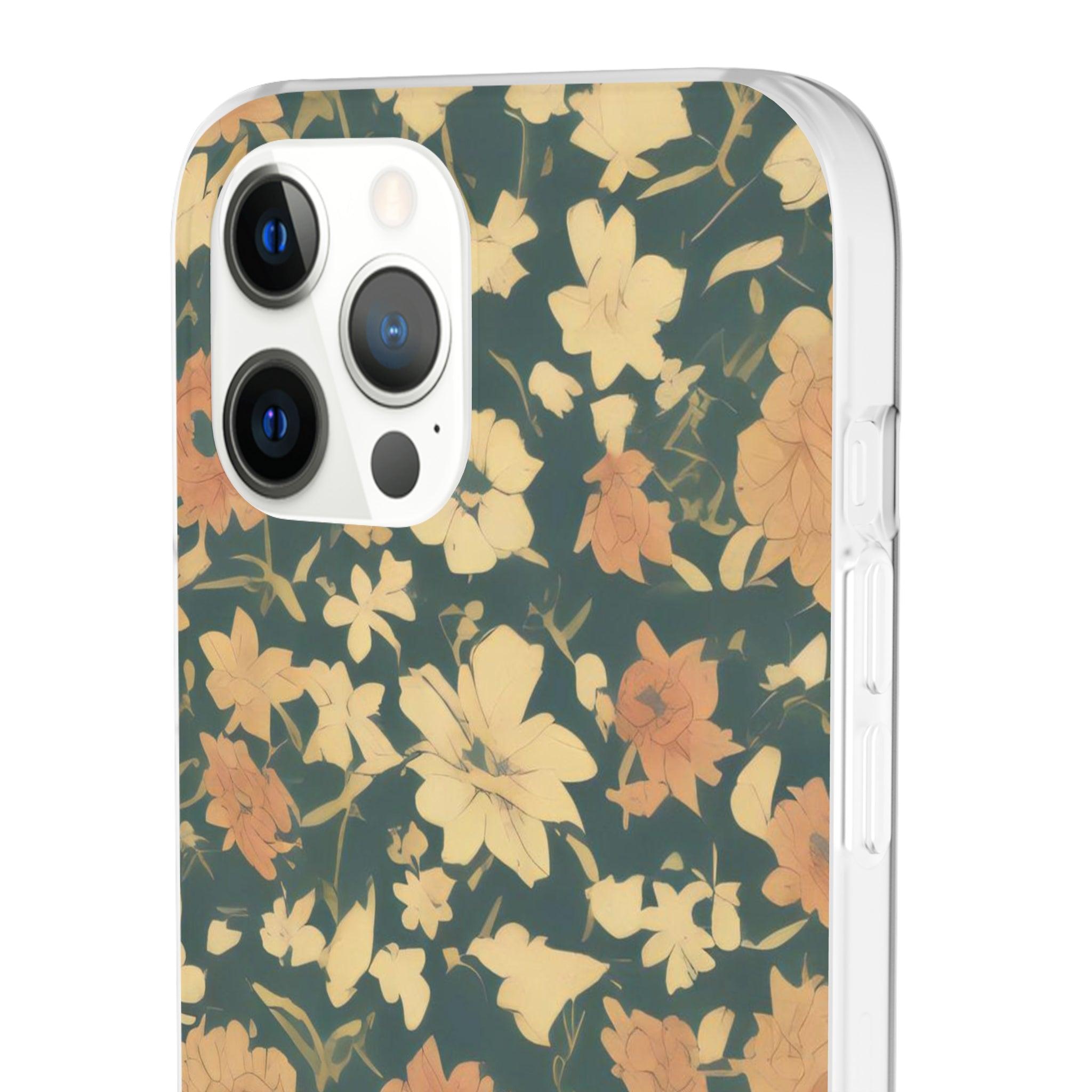 Olive Green Floral Slim - PrettyKase