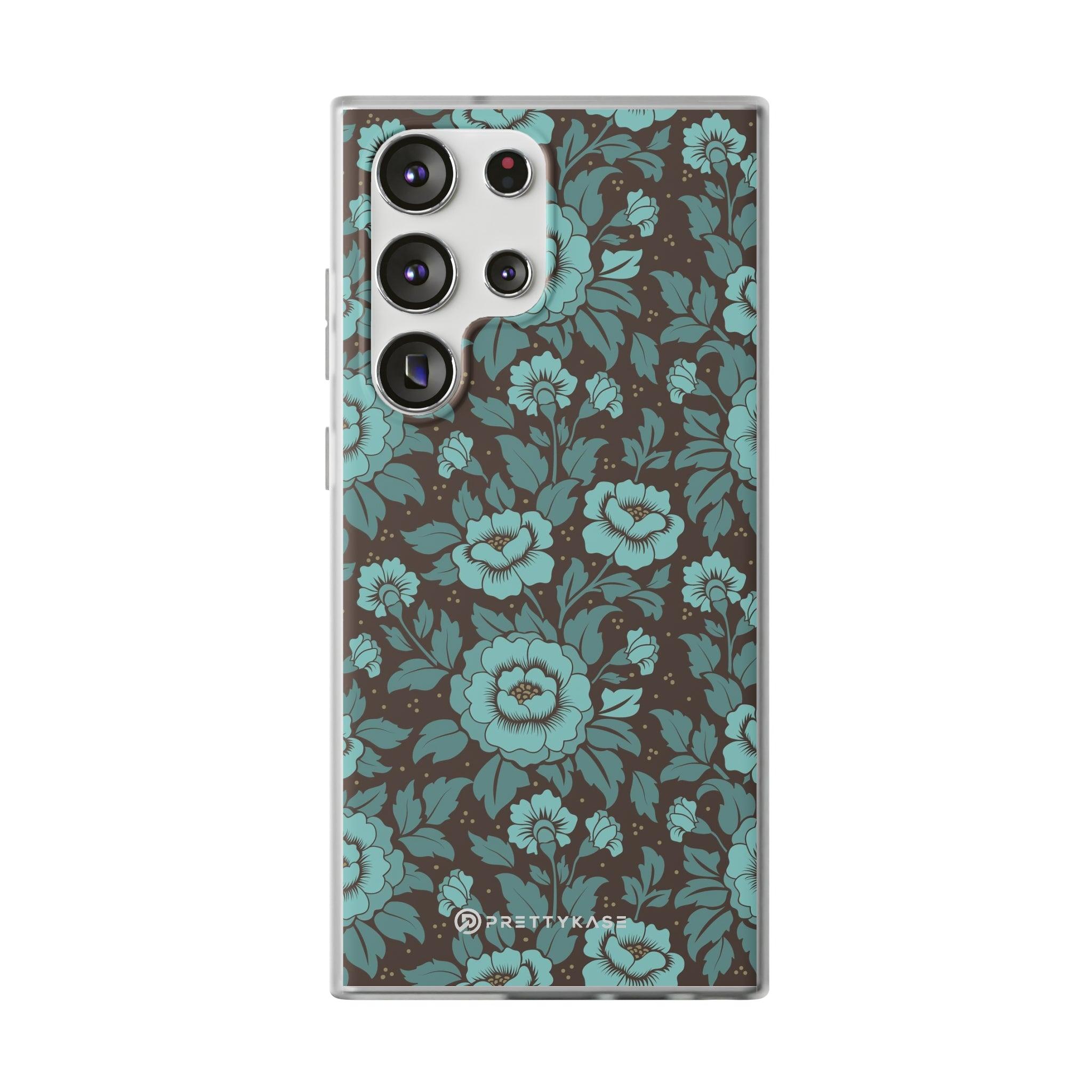 Turquoise floral Slim - PrettyKase