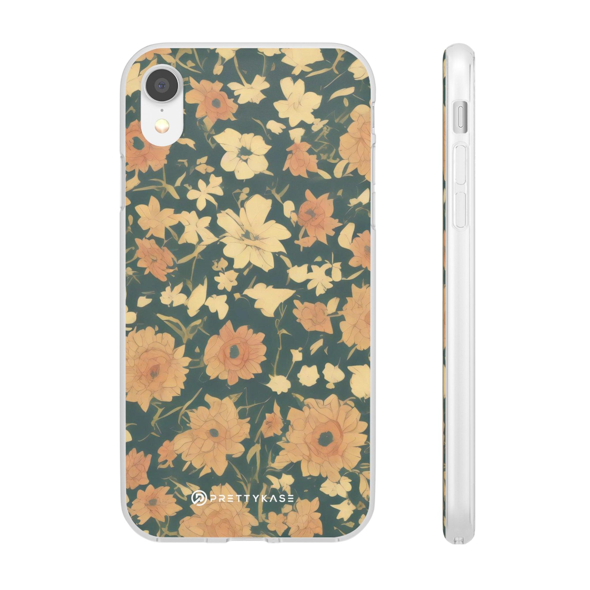 Olive Green Floral Slim - PrettyKase