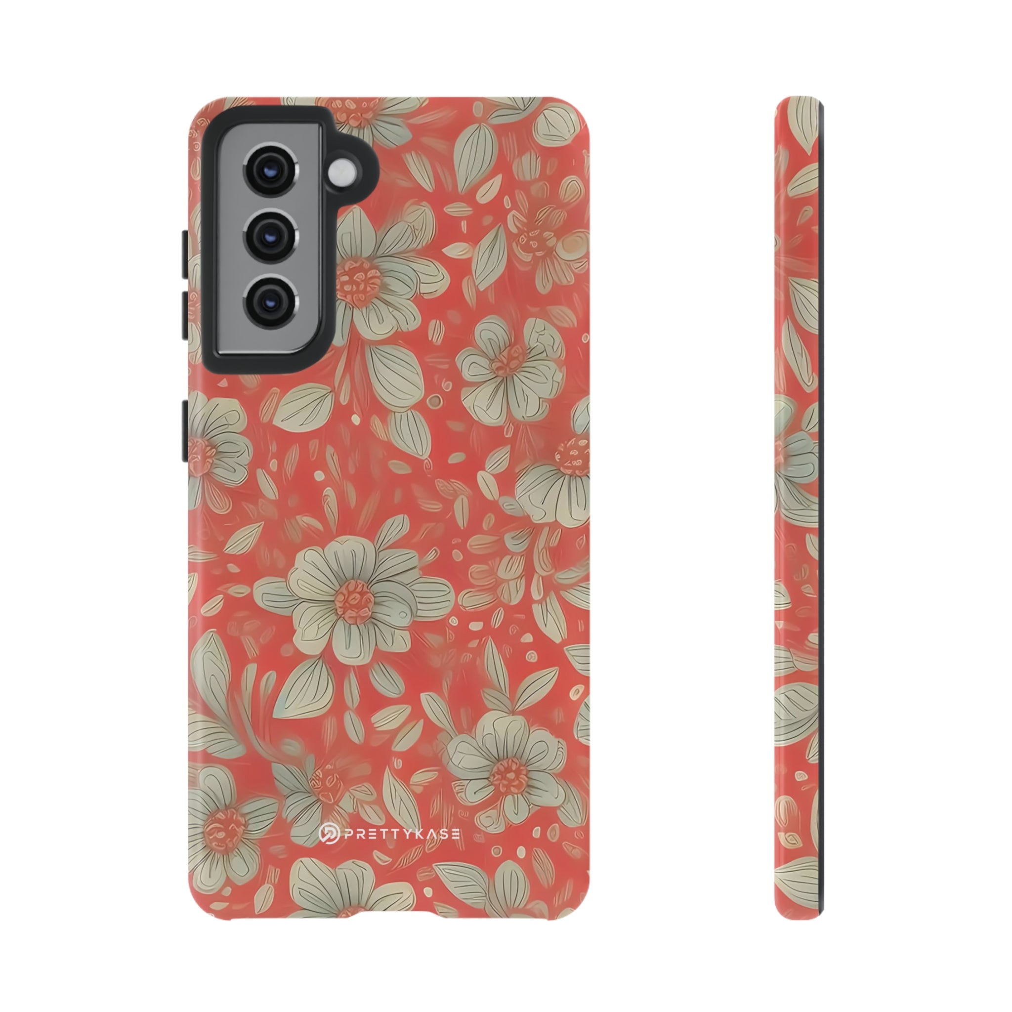 Red Orange Floral