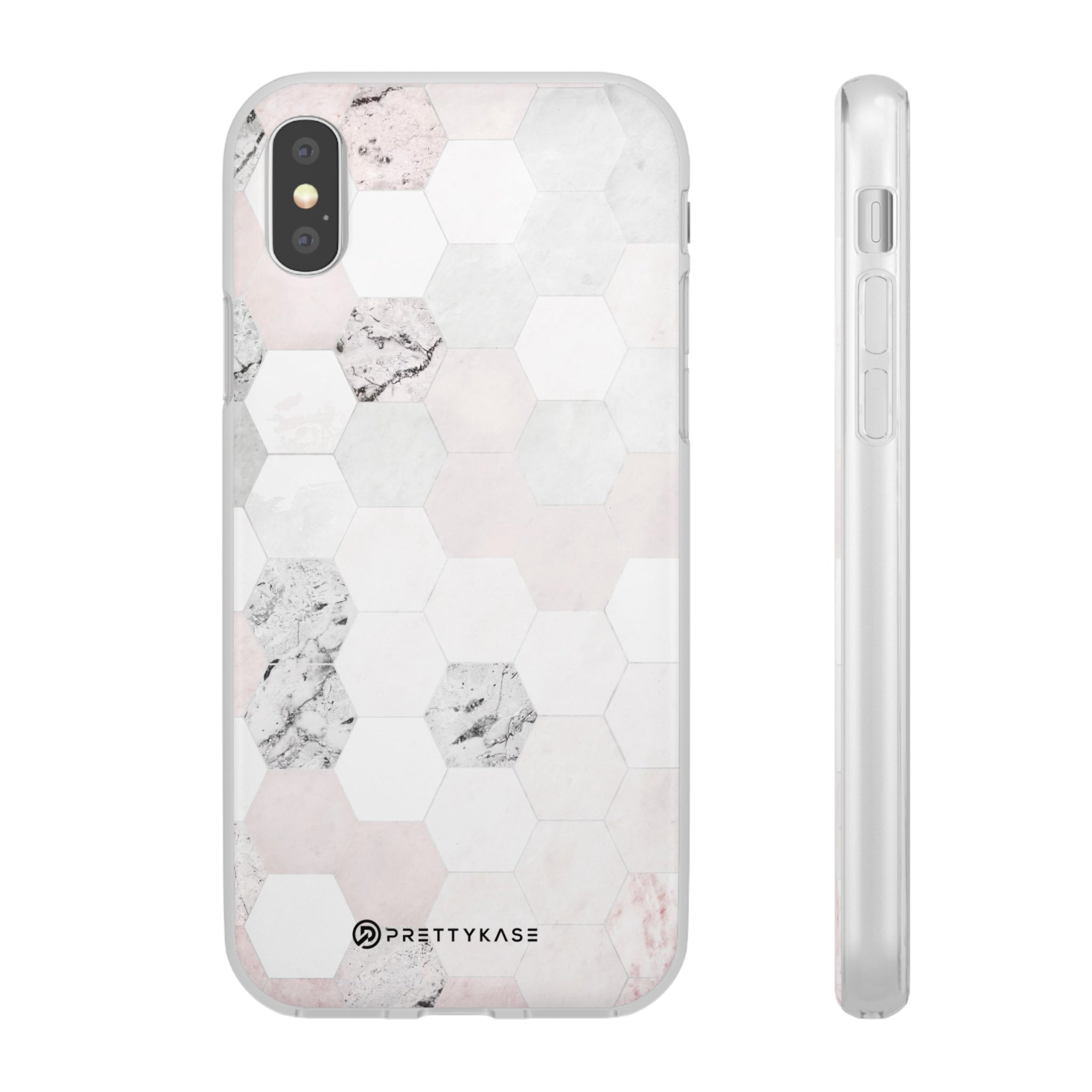 Hexagon Pink Marble Slim