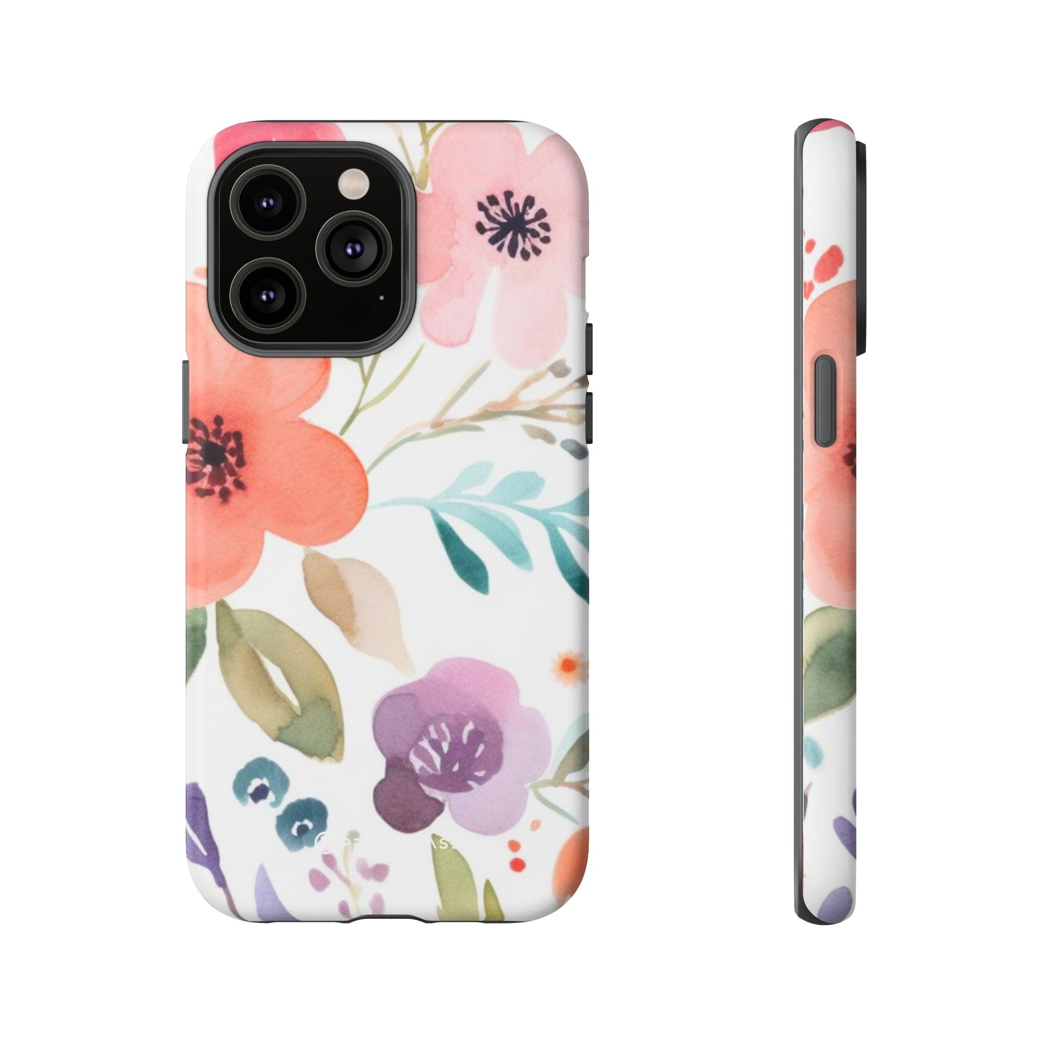 Pink Blue Flower Pattern - PrettyKase