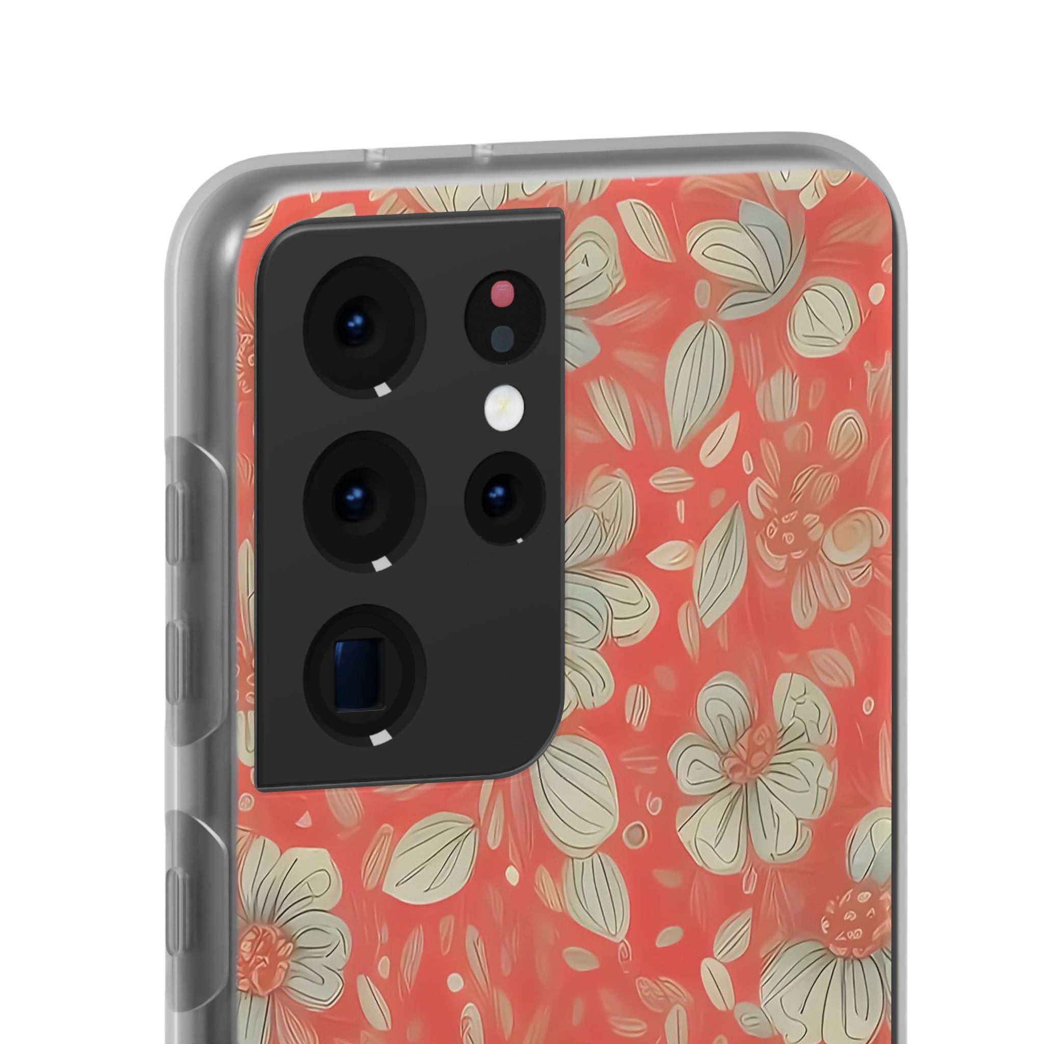 Red Orange Floral Slim