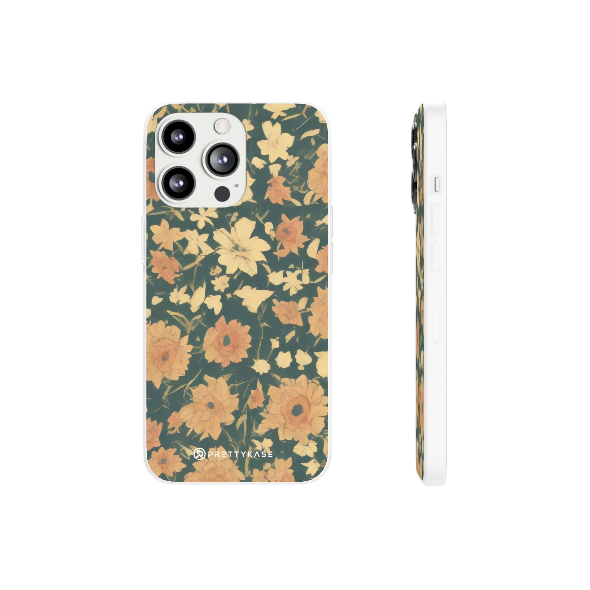 Olive Green Floral Slim - PrettyKase