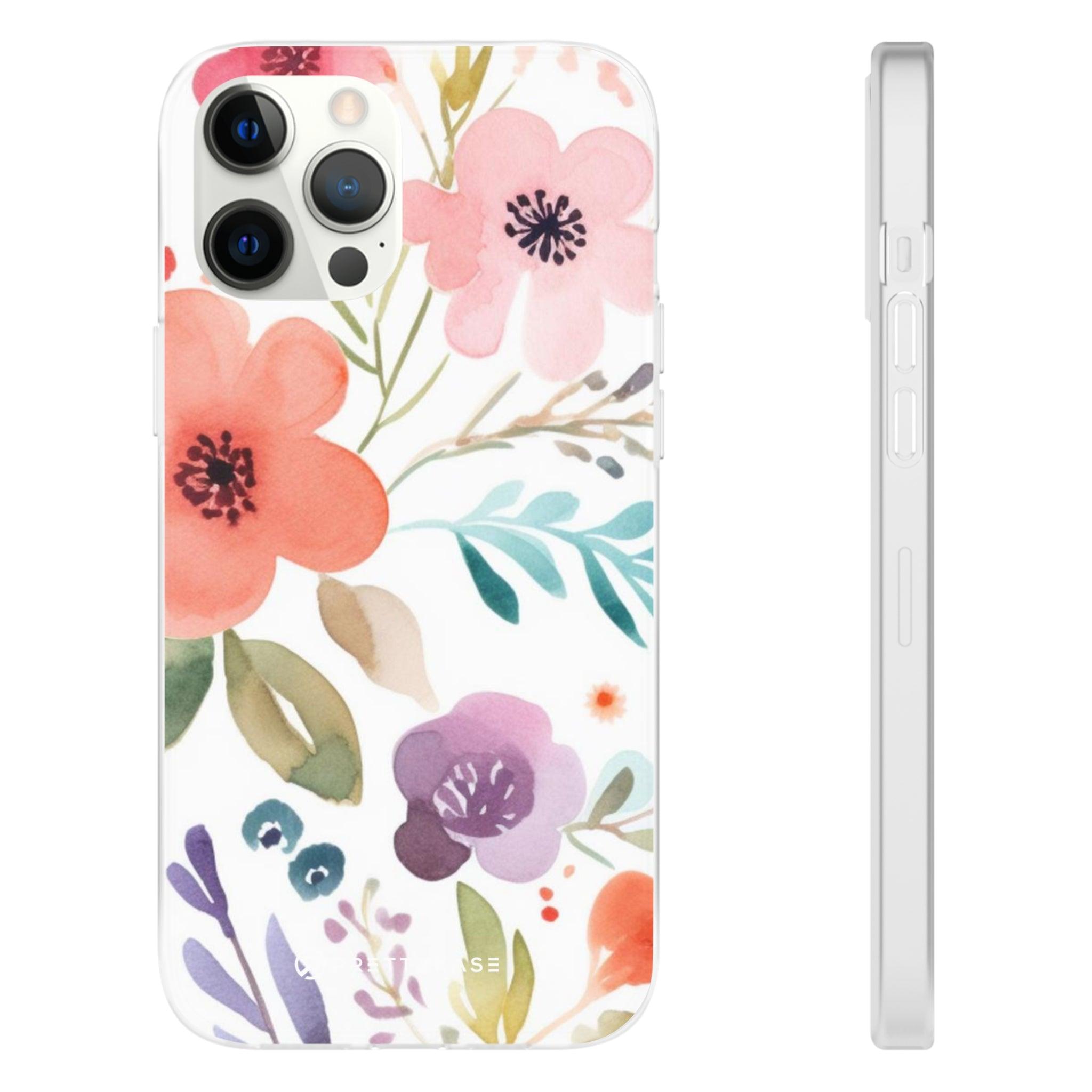 Pink Blue Flower Pattern Slim - PrettyKase