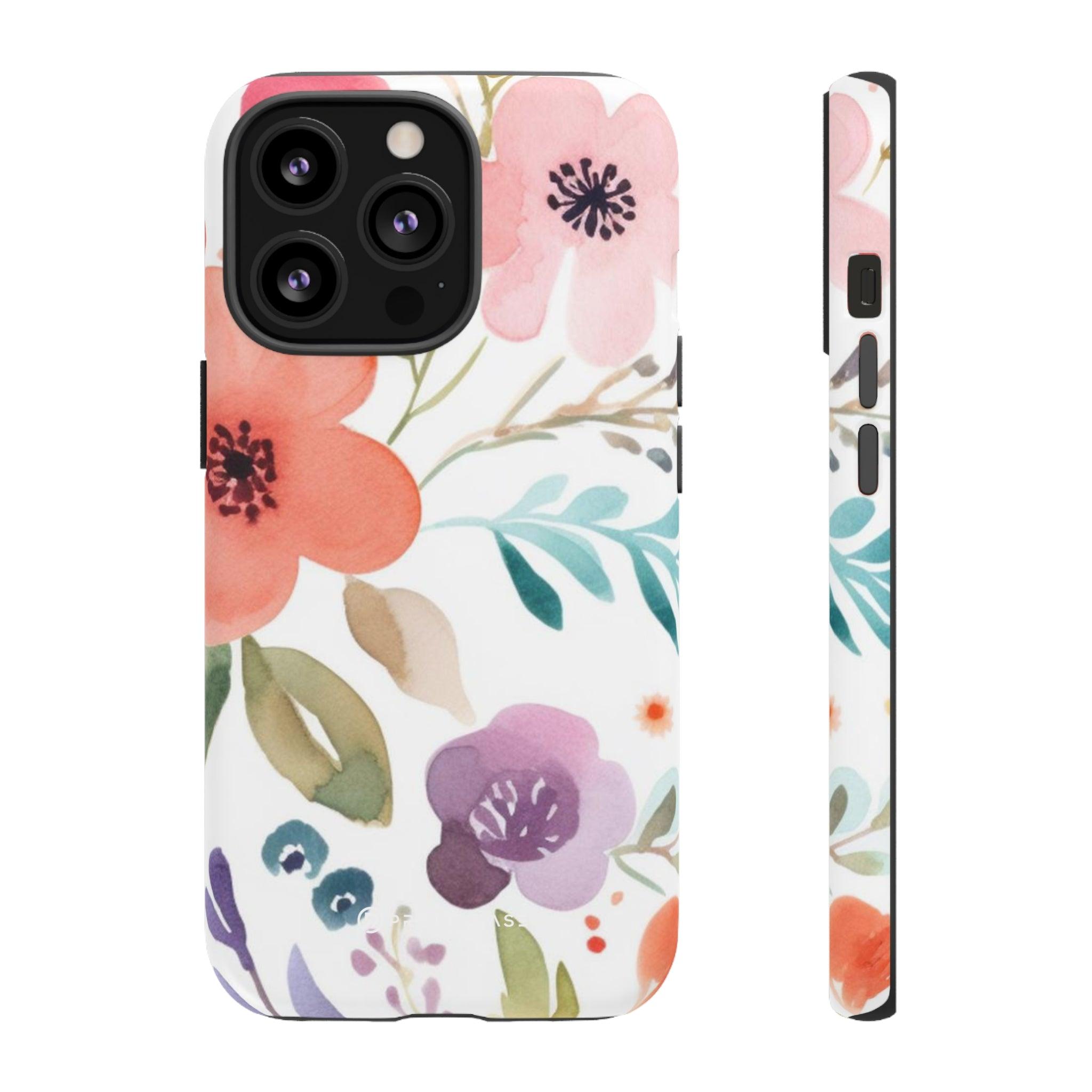 Pink Blue Flower Pattern - PrettyKase